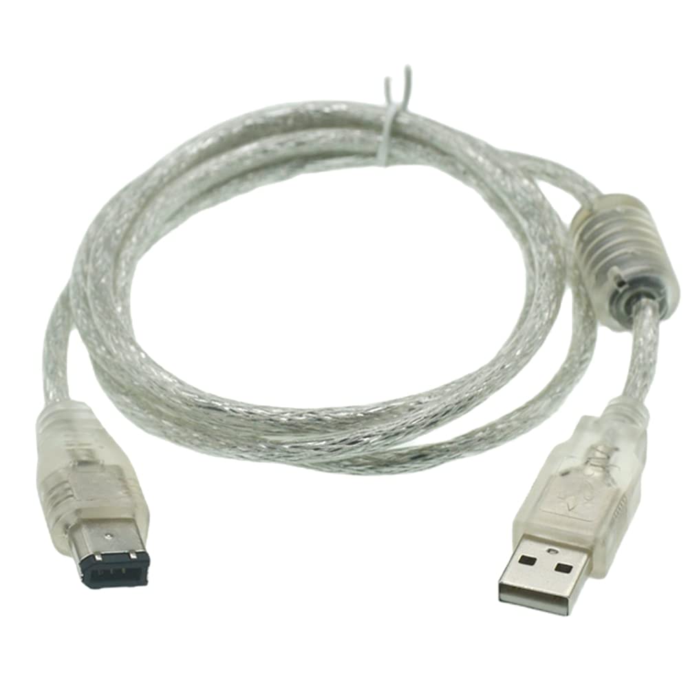 1 عدد 1.5 متر کابل تبدیل Firewire IEEE 1394 6 پین مرد به USB 2.0 مرد