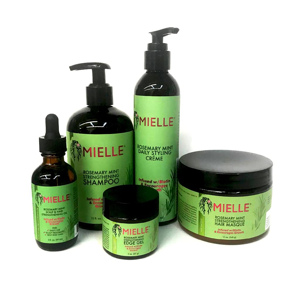 مجموعه هدیه گیاهی‌های Mielle Organics با بیوتین فراوان و عصاره رزماری نعناع (5 تکه)