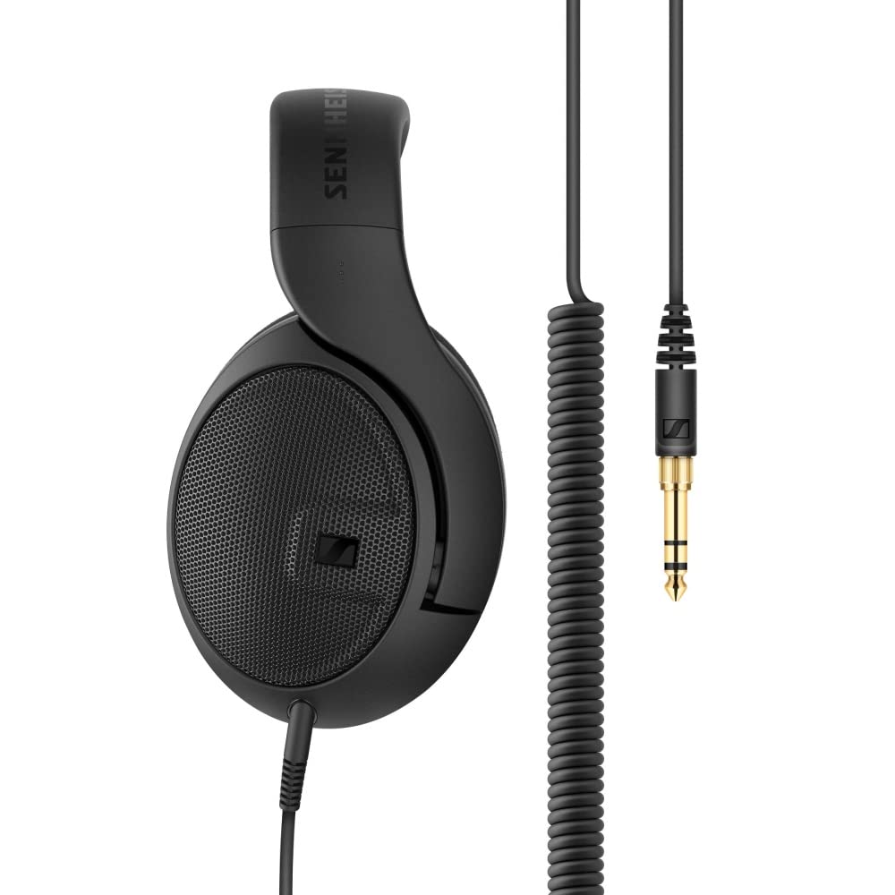 هدفون دینامیک باز Sennheiser HD 400 PRO برای استودیو، میکس، تولید ویدیو، تولید صوتی، توییچ، گوش دادن به موسیقی با وضوح بالا، کابل قابل جداشدن 1/8 اینچ با آداپتور ¼ اینچ