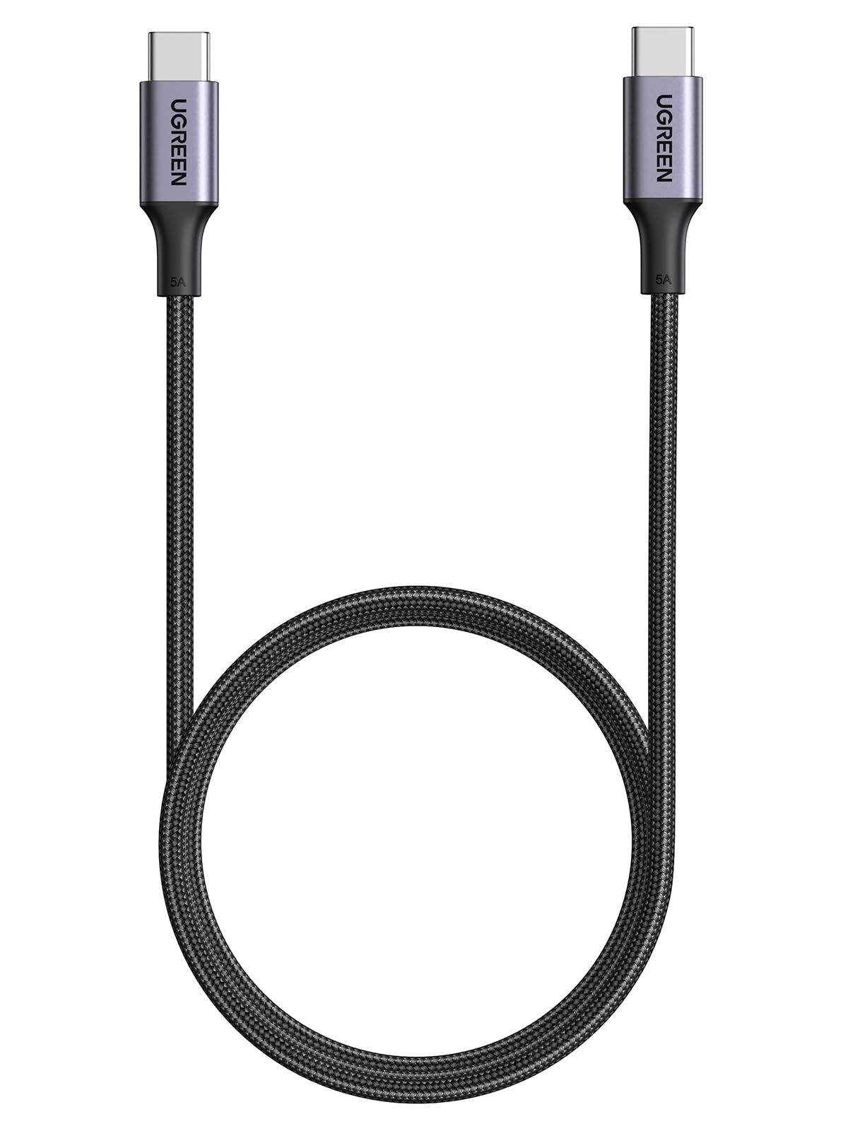 کابل یو اِی جی رین USB C 0.5M، بافته شده با توان 100 وات تحویل برق PD، کابل شارژ سریع بسیار سریع USB C به تایپ C برای آیفون 15/16 Pro Max، آیپد مینی 7، مک بوک پرو، آیپد، سامسونگ S25 Ultra/S24/23، هواوی P70