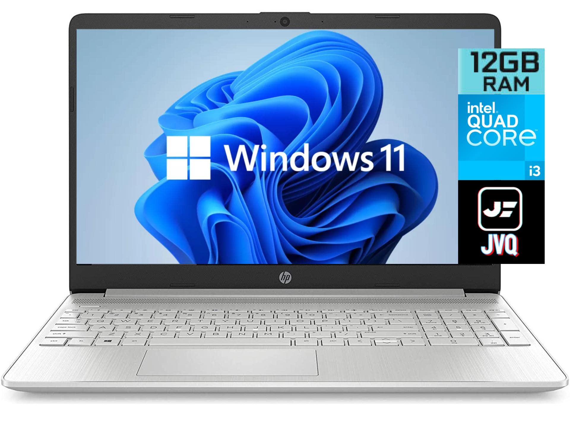 لپتاپ HD جدید HP با صفحه نمایش 15.6 اینچ، پردازنده چهار هسته ای Intel نسل 11 i3-1125G4 (تا 3.7 گیگاهرتز، بازی i5-10210U)، 12 گیگابایت رم، 256 گیگابایت حافظه داخلی SSD PCIe، وب‌کم، بلوتوث، وای-فای، HDMI، USB-C، ویندوز 11، نقره‌ای (ارتقا یافته) 12 گیگابایت | 256 گیگابایت SSD لپتاپ
