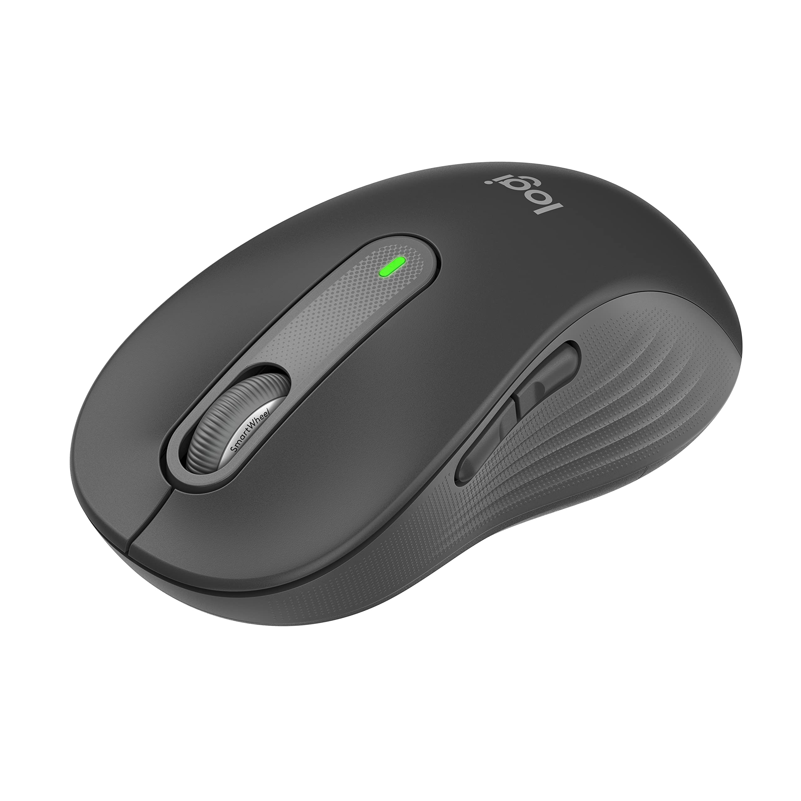 موشواره بی‌سیم استاندارد Logitech Signature M650 L - برای دست‌های بزرگ، دارای باتری 2 ساله، کلیک‌های بی‌صدا، دکمه‌های جانبی، بلوتوث، سازگاری با چند دستگاه - نوار سایز راست دستی گرافیت برای دست‌های بزرگ