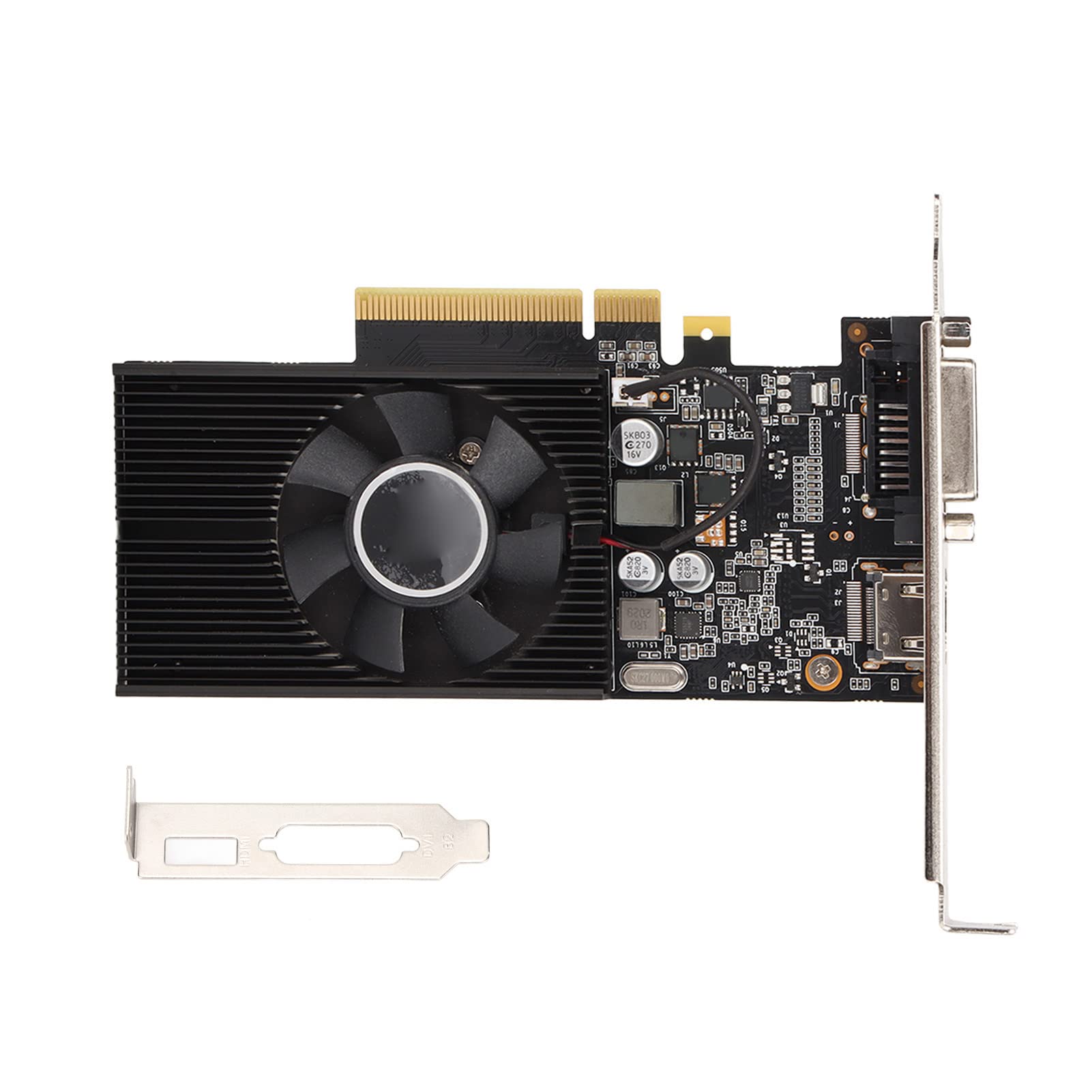 کارت گرافیک کامپیوتر Junlucki، کارت گرافیک 4G 64bit DDR4 با فن خنک کننده با صدای کم، کارت ویدیو بازی بازی با کارت گرافیک خارجی ماینینگ کارت گرافیک جدول کامپیوتر لوازم جانبی برای ویندوز ۷/۸/۱۰، پلاگین و پلی کنید.