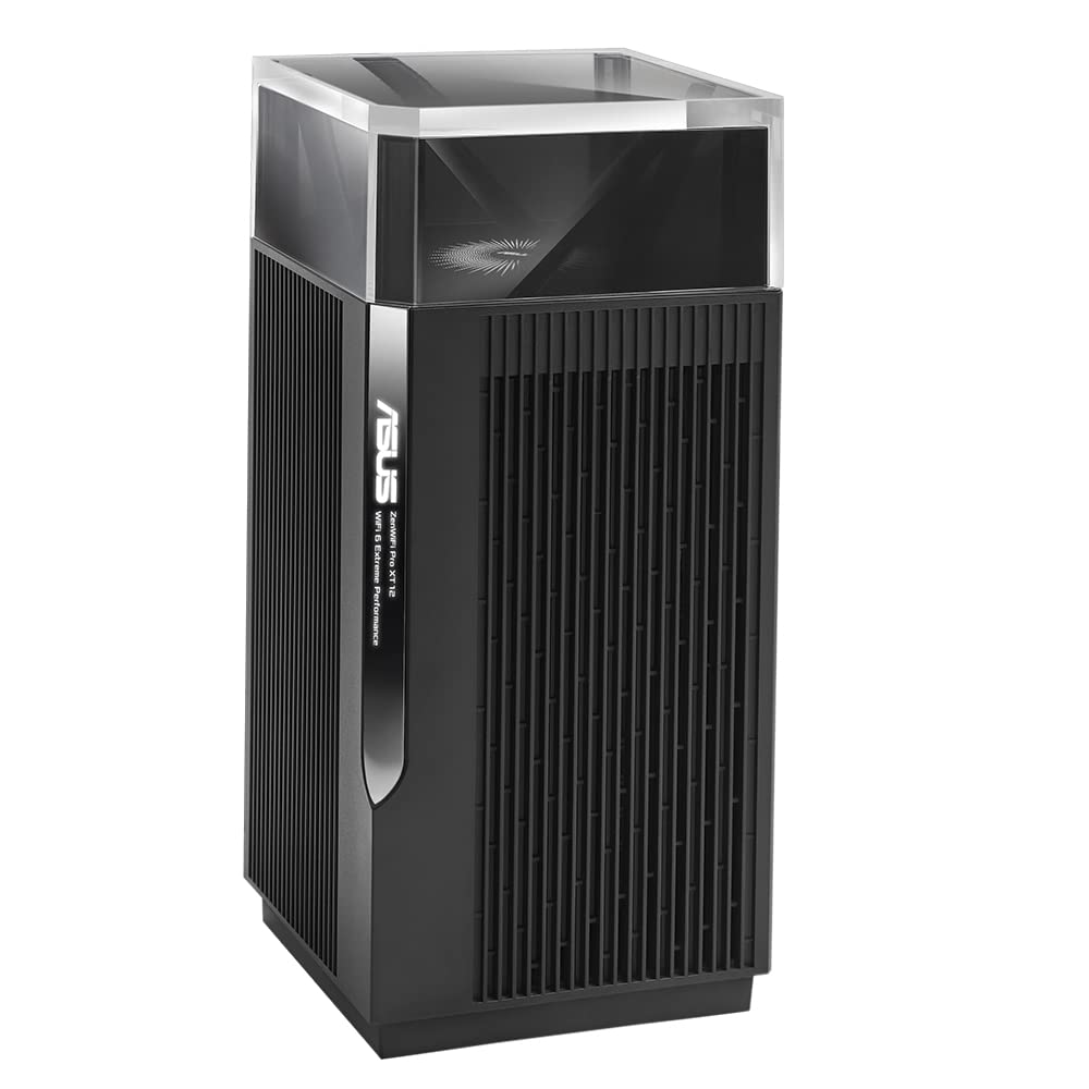 سیستم WiFi مش ASUS ZenWiFi Pro XT12 AX11000 Tri-Band - پوشش تا 6000 فوت مربع، پشتیبانی از امنیت اینترنت رایگان مادام العمر، کنترل والدین - سیاه (1PK)
