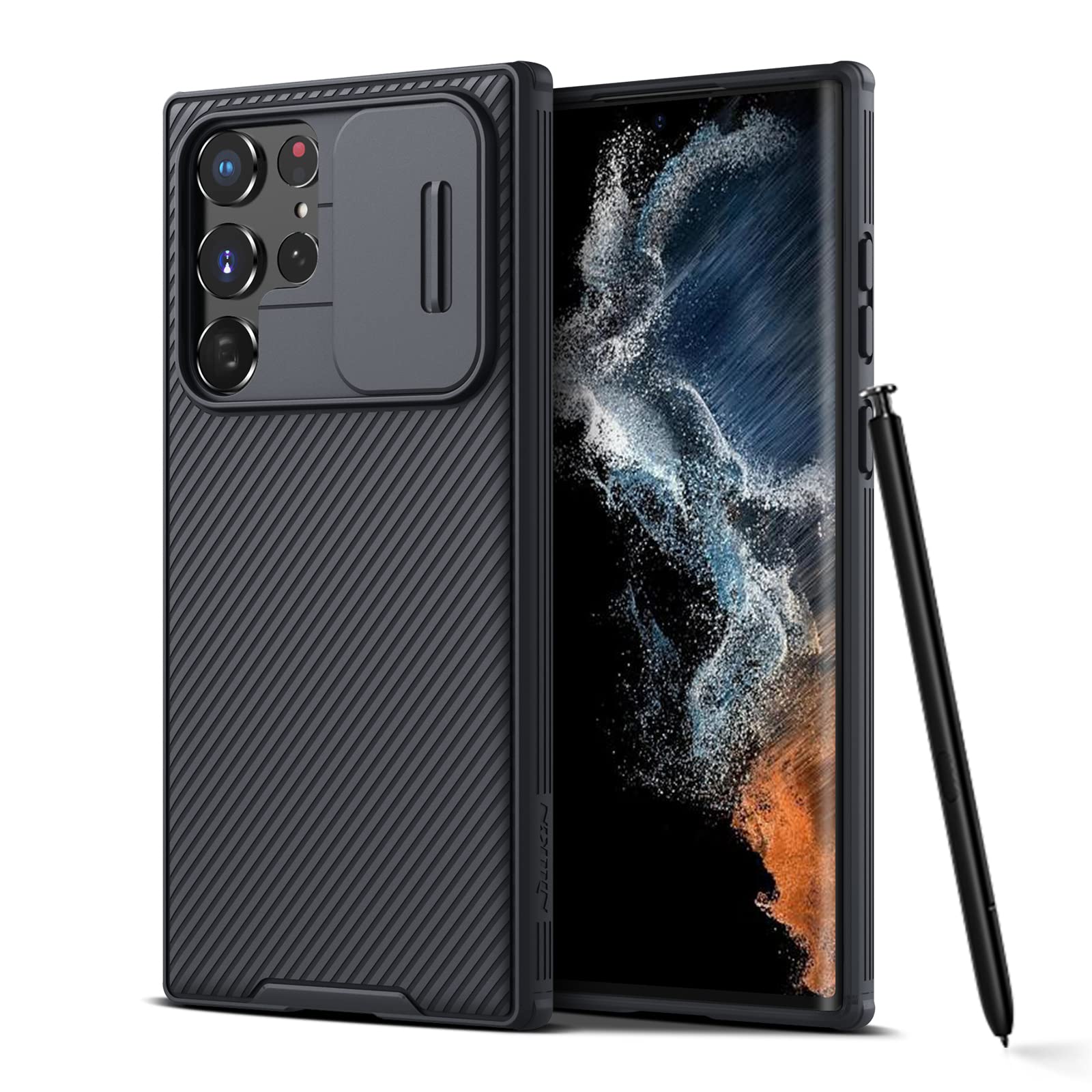 کاور Nillkin CamShield Pro با محافظ دوربین برای Samsung Galaxy S22 Ultra - مشکی Galaxy S22 Ultra مشکی