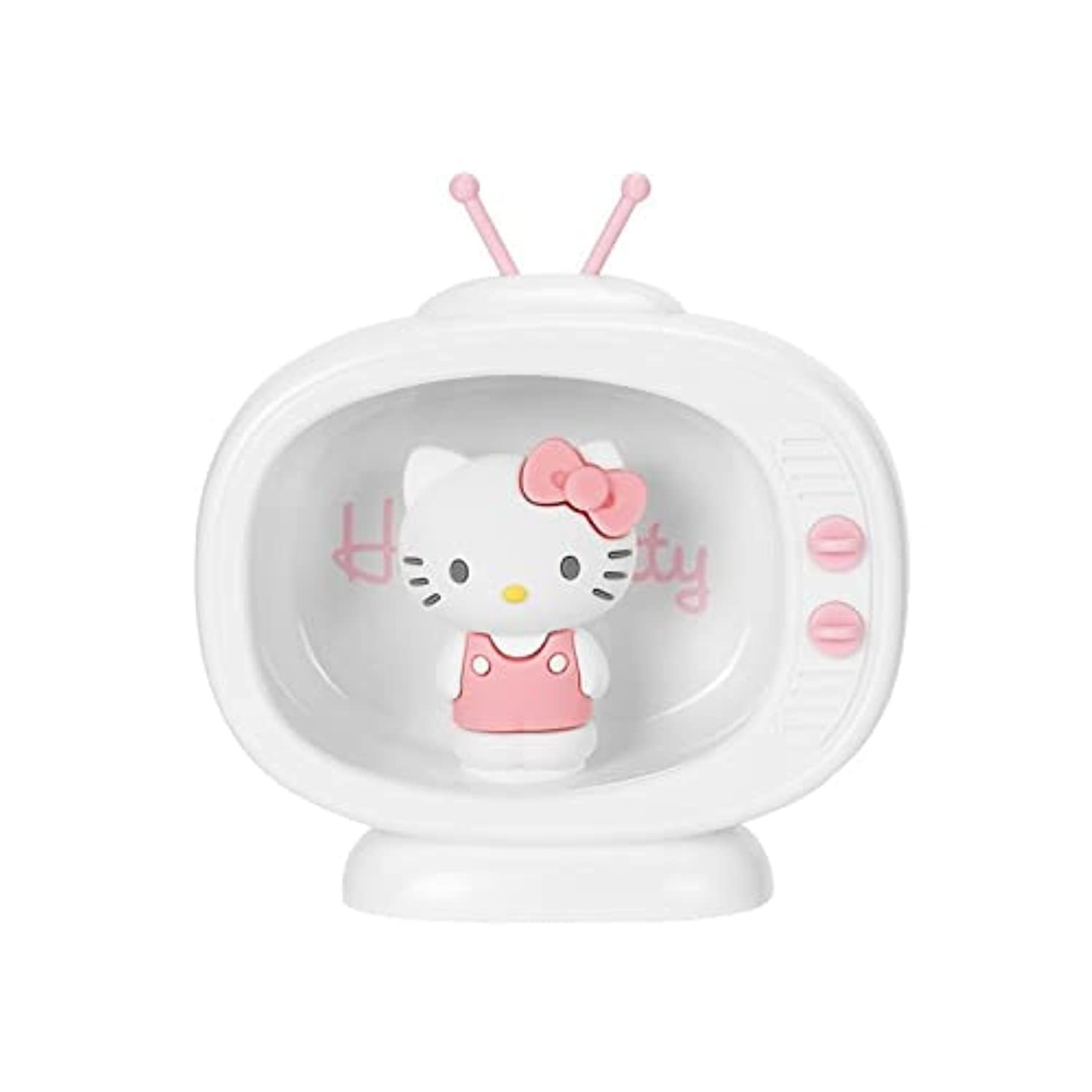 لامپ شب LUYAO، ناخناتایی من کربی Cinnamoroll LED مدل تلویزیون کوچک، لامپ شب قابل حمل اتاق خواب تختخواب، هدایای زنان نوجوان دختران پسران نوجوان (هلو کیتی) سفید