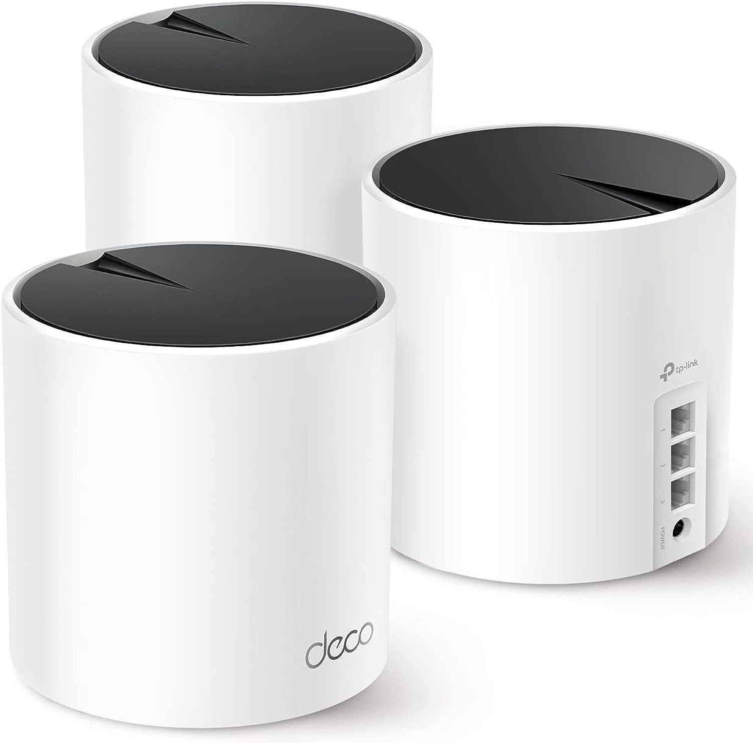 سیستم مش TP-Link Deco AX3000 WiFi 6 (Deco X55) - پوشش تا ۶۵۰۰ فوت مربع، جایگزین روتر و گسترش‌دهنده بی‌سیم، ۳ پورت گیگابیت برای هر واحد، پشتیبانی از پشتیبانی اترنت (۳ بسته) AX3000، ۳ بسته (مدل جدید)