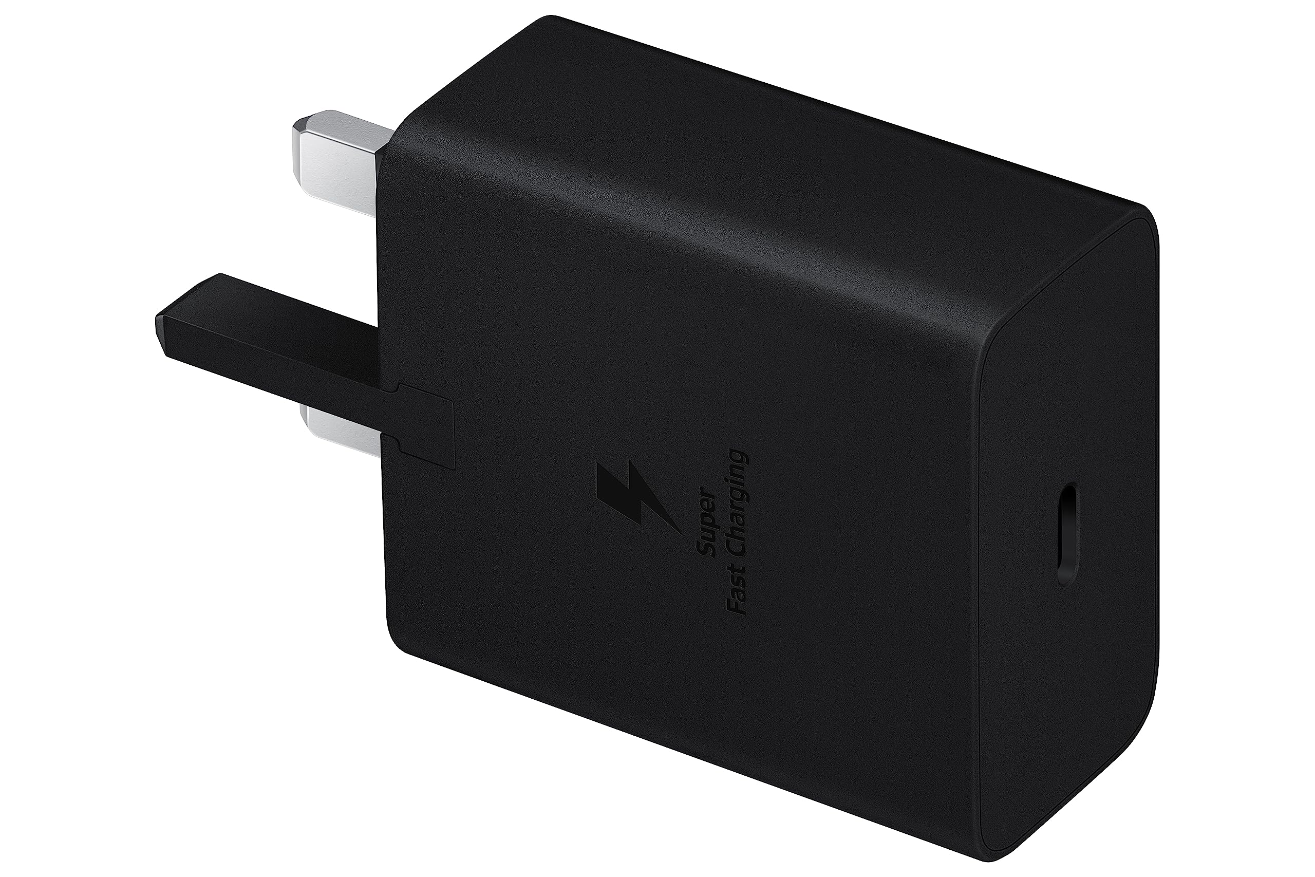 آداپتور مسافرتی رسمی Samsung Galaxy 45W ، شارژ سریع فوق العاده (پلاگ انگلیس با کابل USB نوع C) ، پلاگ و کابل سیاه (45W)