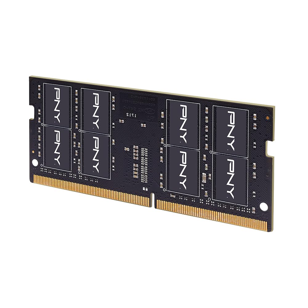 PNY Performance 16GB DDR4 DRAM 3200MHz (PC4-25600) CL22 (سازگار با 2933MHz، 2666MHz، 2400MHz یا 2133MHz) 1.2V کیت حافظه کامپیوتر نوت‌بوک/لپ‌تاپ (SODIMM) - MN16GSD43200-TB 16GB 3200MHz CL20