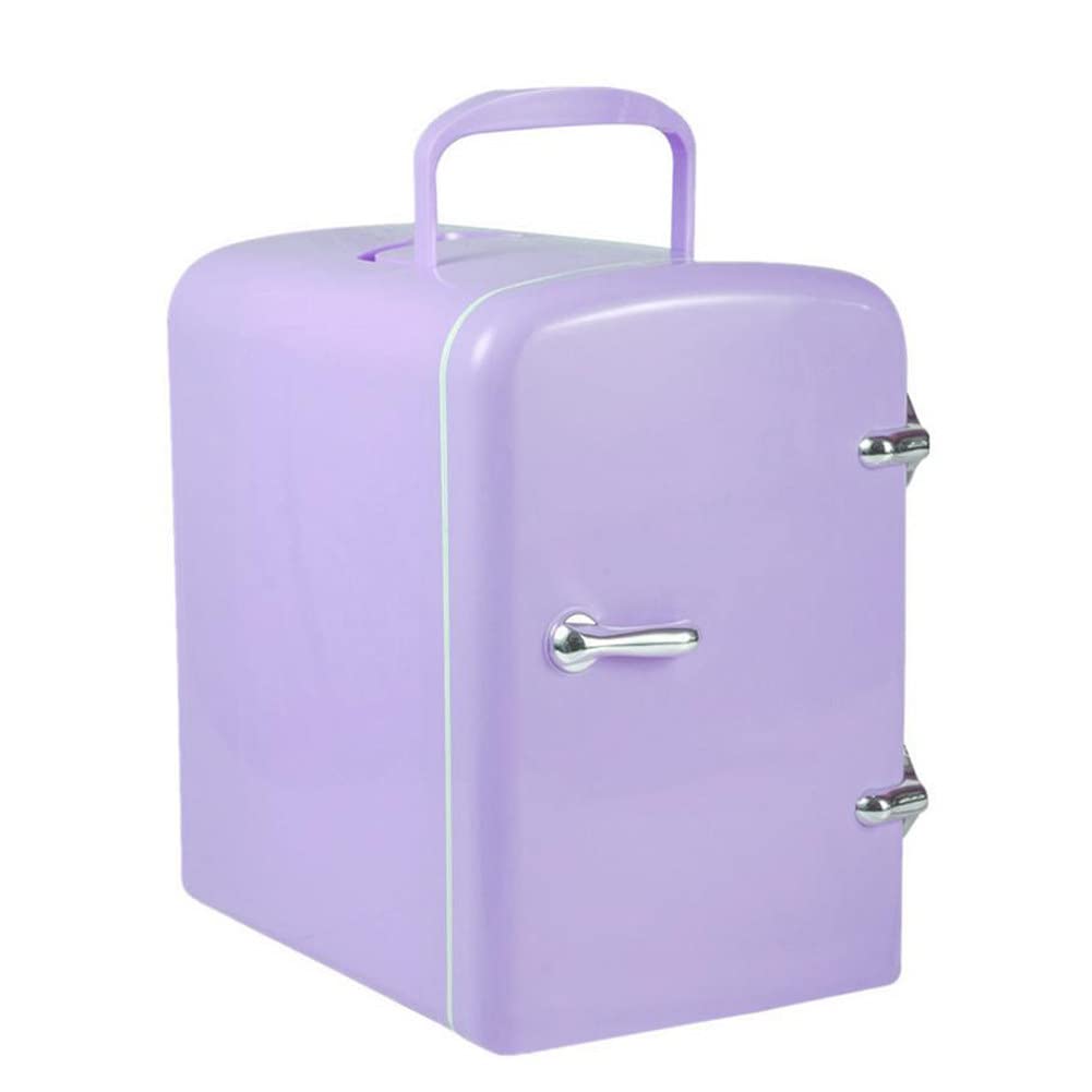 یخچال زیبایی MHWL Mini Fridge ، 4 لیتری ، یخچال قابل حمل مراقبت از پوست و آرایش ، یخچال خنک کننده و گرم کننده ، خنک و صرفه جویی در انرژی ، 12 ولت DC / 220 ولت AC برای ماشین / خانه / اتاق خواب / خوابگاه / دفتر ، هدیه برای زنان و دختران ، بنفش