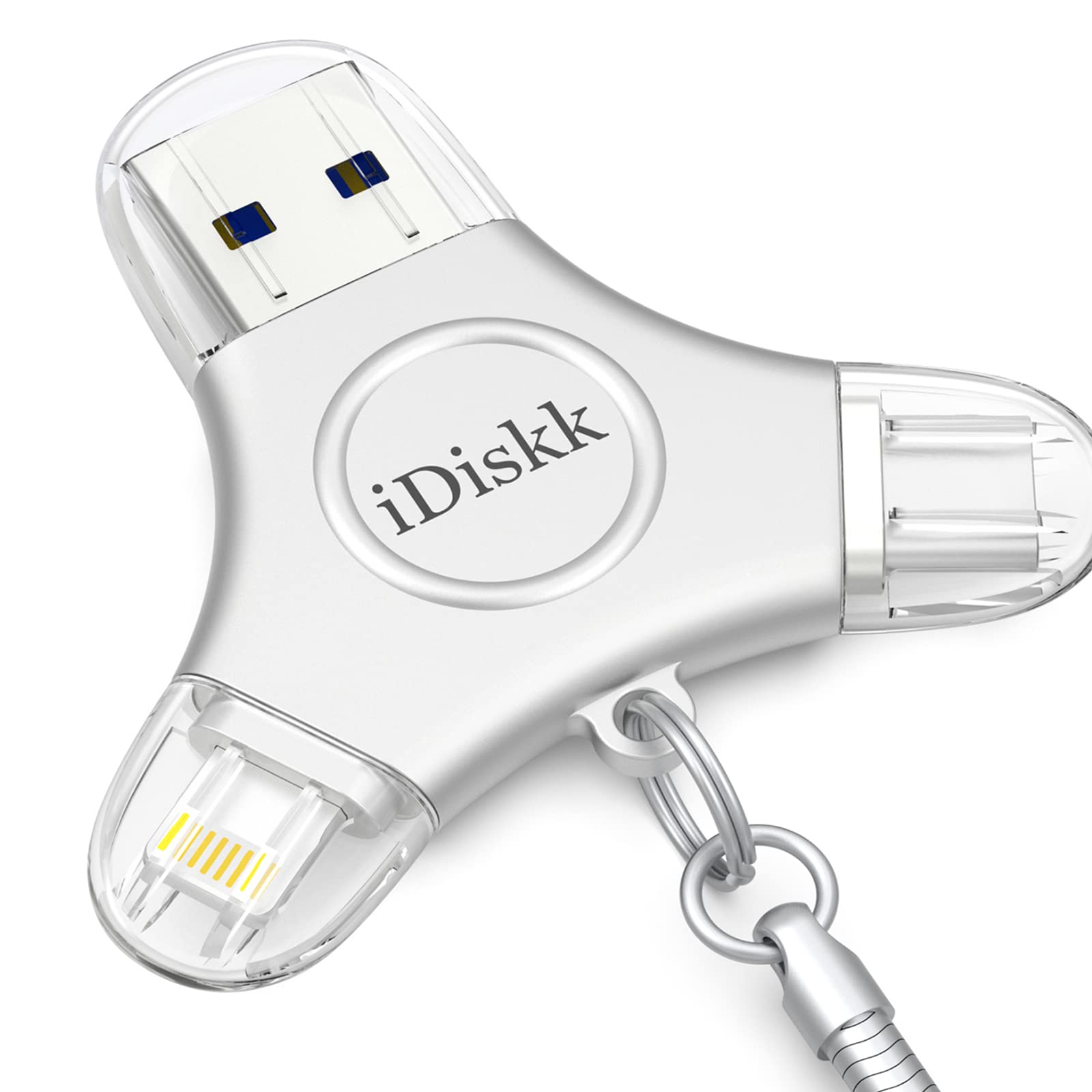 iDiskk 512GB برنامه-le MFI Certified حسینه گنجه عکس برای آیفون فلش درایو ذخیره سازی USB برای آیپد USB-C اندروید سامسونگ برای آیفون 16/15/14/13/13 pro/12/12 pro/11 Pro/XR/X، چوب عکس برای کامپیوتر مک بوک