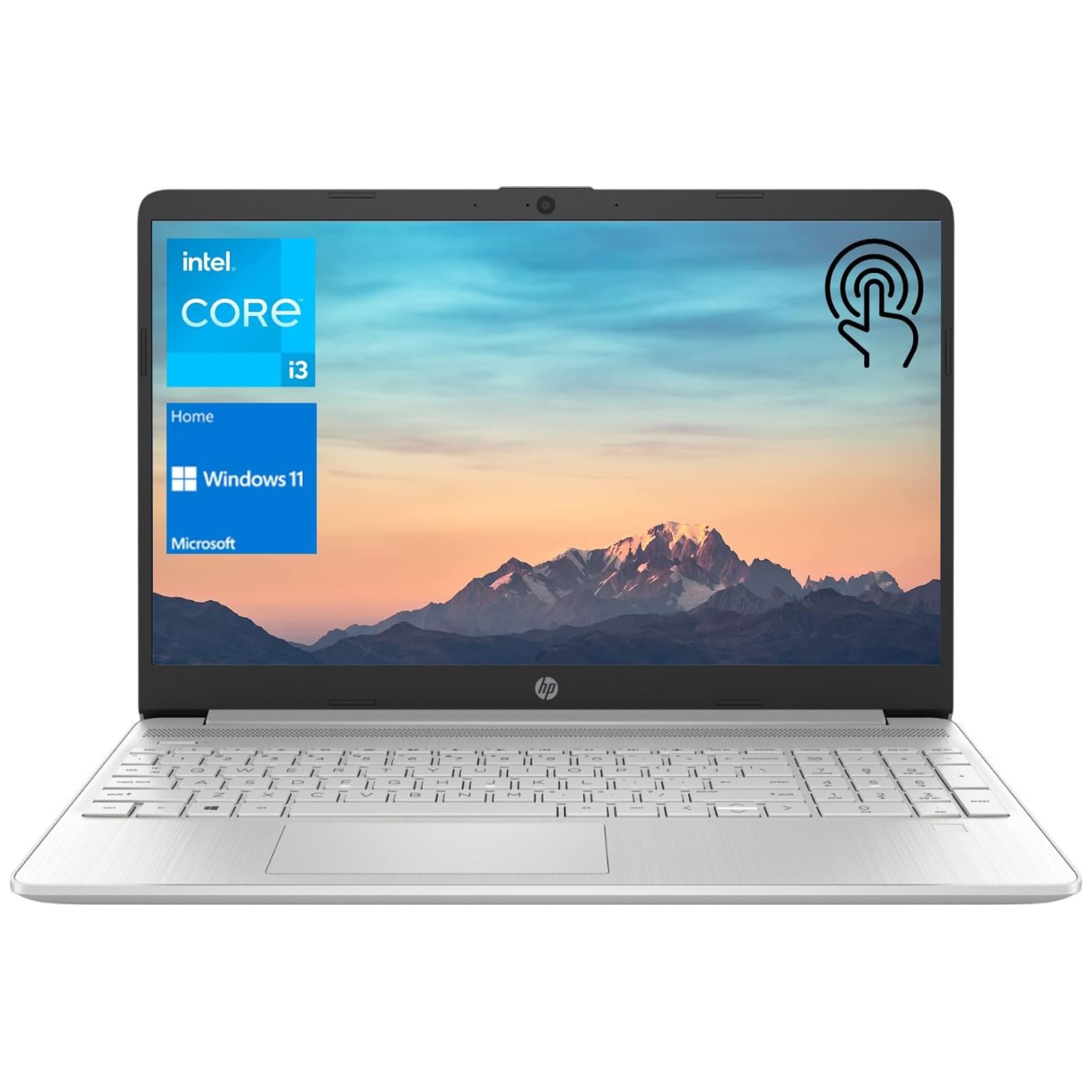 لپ تاپ لمسی HP 2023 15.6 اینچی با کیفیت HD، Intel Core i3-1215U (بهترین i5-1135G7)، 8 گیگابایت رم، 512 گیگابایت حافظه جامد SSD، گرافیک Intel UHD، WiFi، بلوتوث، HDMI، USB-A&C، عمر باطری طولانی، ویندوز 11 Home، نقره‌ای.