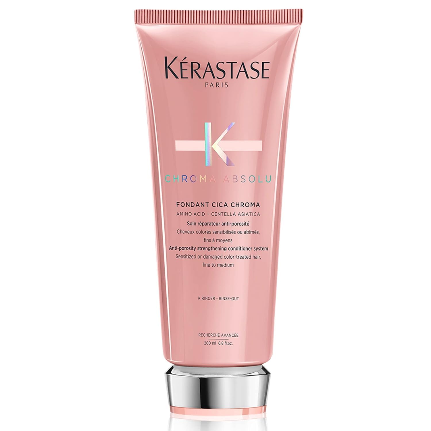 کرم نرم‌کننده و تقویت‌کننده Kérastase Chroma Absolu برای موهای حساس یا آسیب‌دیده با رنگ، ریز تا متوسط، ضد پریگی، حاوی اسید لاکتیک، فوندان سیکا کروما، ۲۰۰ میلی لیتر