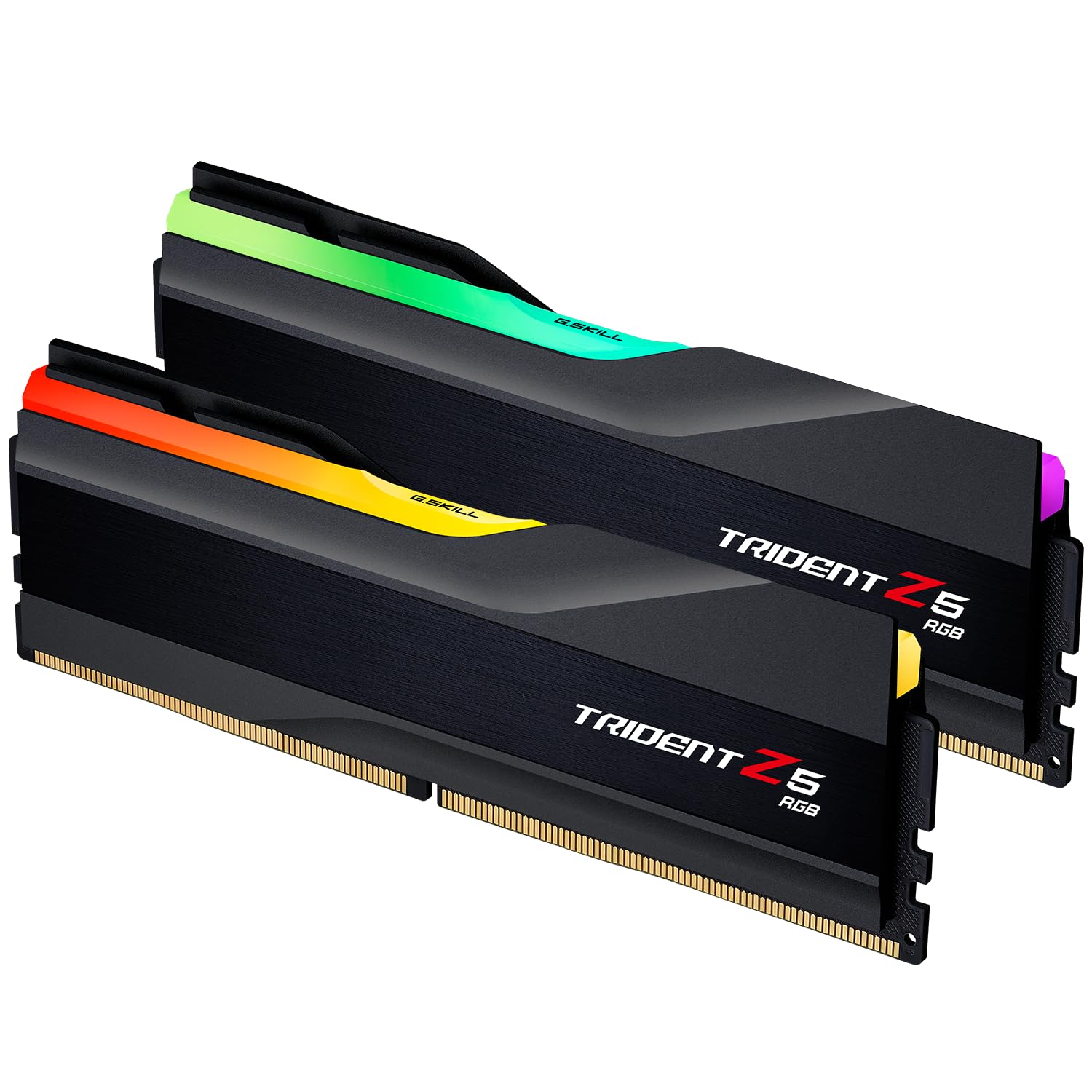 محصولات G.Skill Trident Z5 RGB Series (Intel XMP) 32GB (2 x 16GB) 288-Pin SDRAM DDR5 6400 CL32-39-39-102 با ولتاژ 1.40V حافظه رم دسکتاپ دو کاناله F5-6400J3239G16GA2-TZ5RK (مشکی مات)
