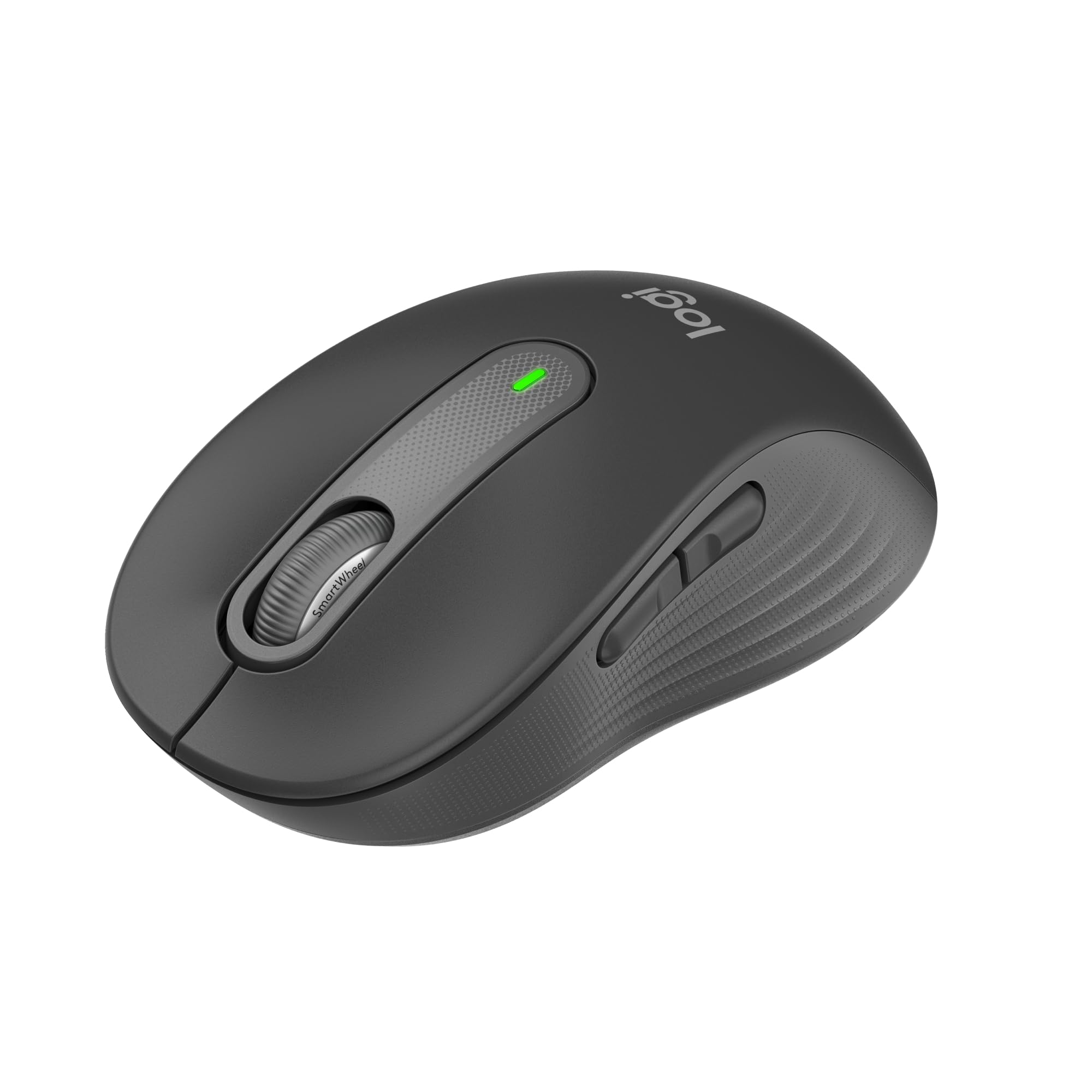 موش Logitech Signature M650 بی‌سیم - برای دست‌های کوچک تا متوسط، باطری ۲ ساله، کلیک‌های بی‌صدا، دکمه‌های قابل تنظیم در لغزش، بلوتوث، برای کامپیوتر/مک/چند دستگاه/کروم‌بوک - گرافیت دست‌های کوچک تا متوسط