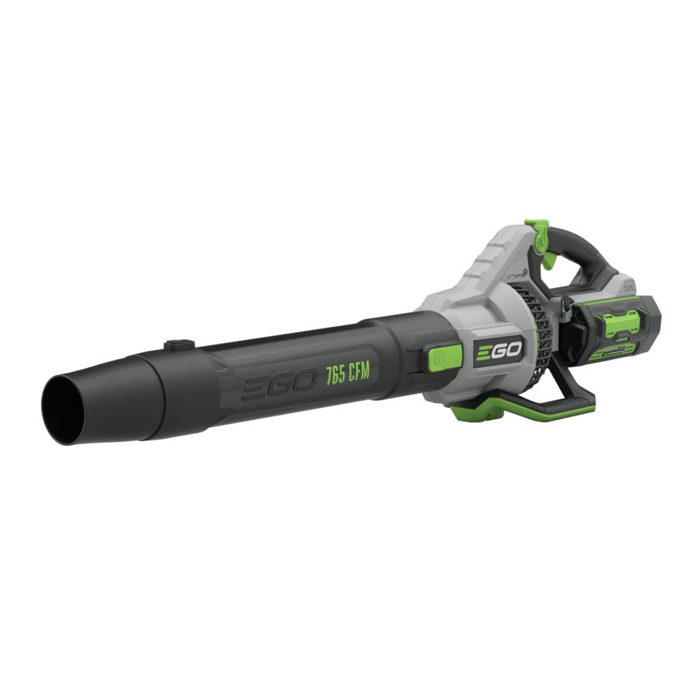کیت بادگیر الکتریکی بی‌سیم لیتیوم-یون 56 ولت EGO LB6703 670 CFM 180 MPH با سرعت متغیر، شارژر 320 وات و باتری 4.0 آمپر-ساعت همراه با 320W شارژر، مشمول شارژر 320W و باتری 4.0 آمپر-ساعت، رنگ مشکی 765 CFM با باتری 5.0 آمپر-ساعت