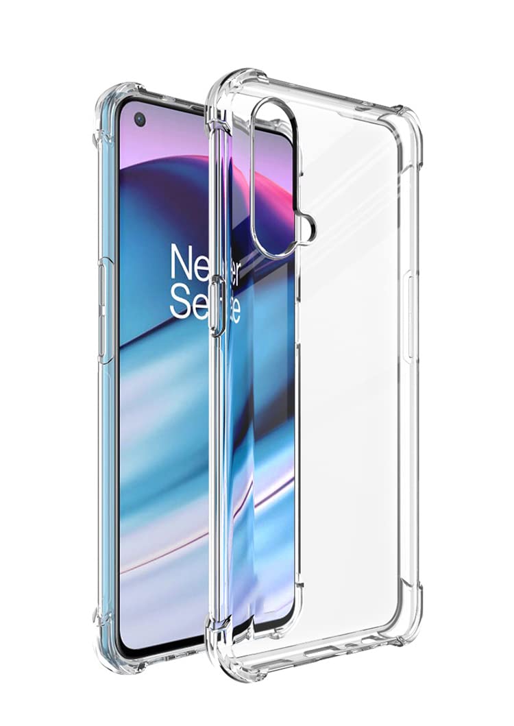 کاور محافظ شفاف Emodil برای Oneplus Nord CE 5G: طراحی نازک و زنانه، مقاوم در برابر ضربه، ضدخش، دارای بال‌های هوا و گوشه‌های مقاوم برای گوشی Oneplus Nord CE 5G توسط Emodil ® (شفاف)