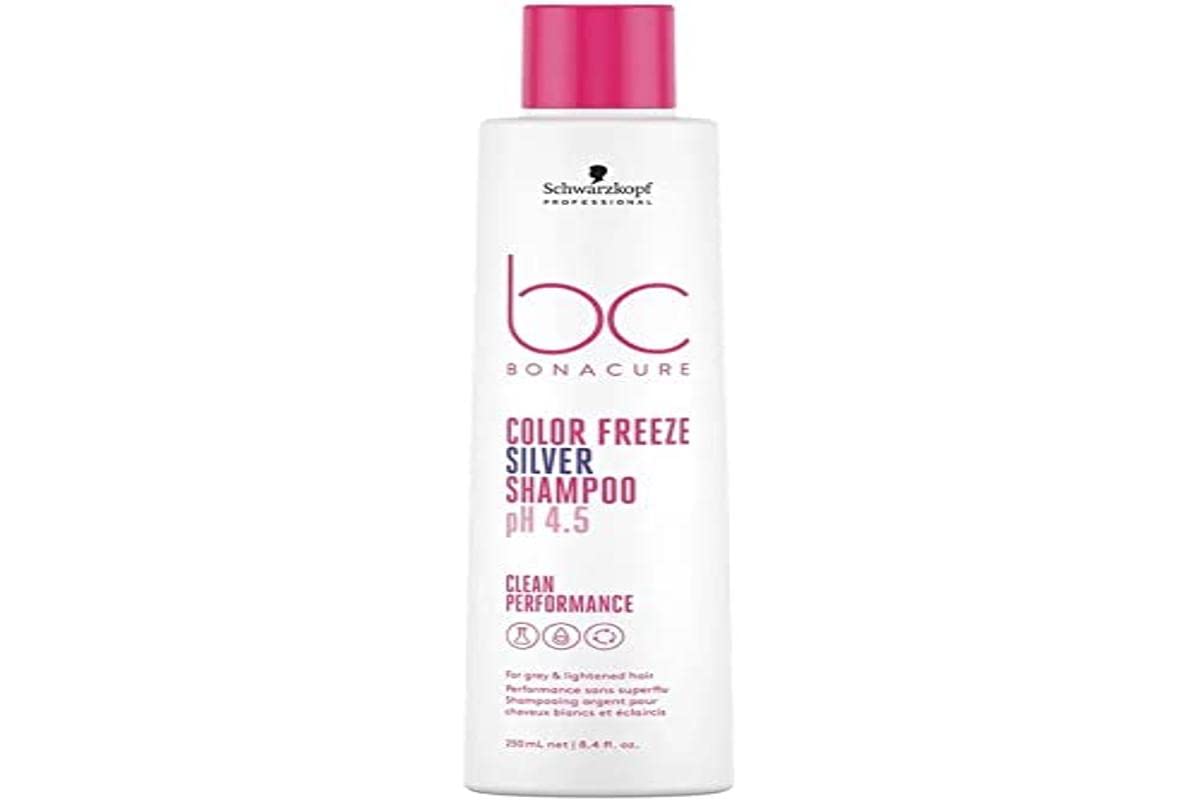 شامپو نقره ای ضد رنگ سر  Schwarzkopf Professional BC Bonacure pH 4.5 (برای موهای خاکستری و روشن شده) 250 میلی لیتر (بسته یک عدد)