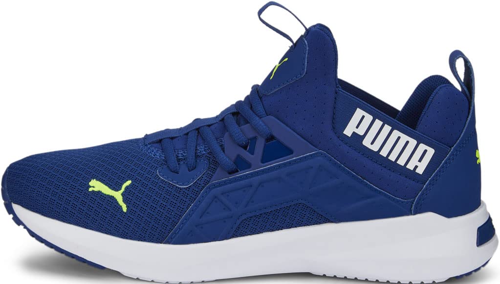 کفش دویدن مردانه PUMA Softride Enzo Nxt با سایز ۴۷ اروپا، رنگ آبی درخشان و سبز نارنجی