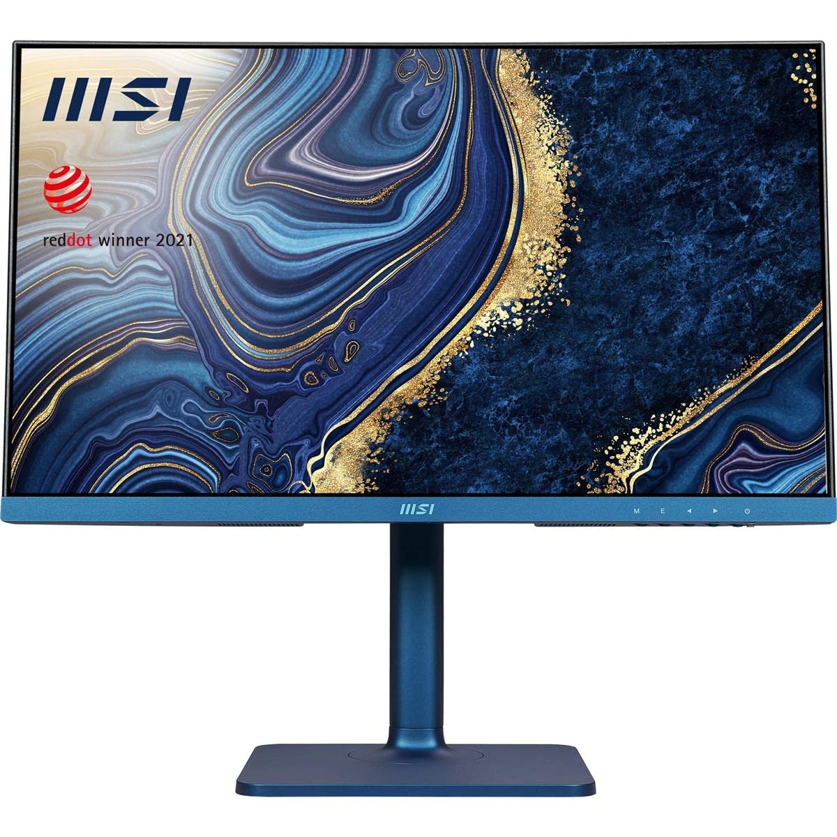 MSI Modern MD241P آبی دریایی، 24 اینچ، 1920 × 1080 (FHD)، IPS، 75Hz، مجوز ایمنی چشم TUV، 5 میلی‌ثانیه، HDMI، USB C، شیب، چرخش، قابلیت تنظیم ارتفاع، پیچش