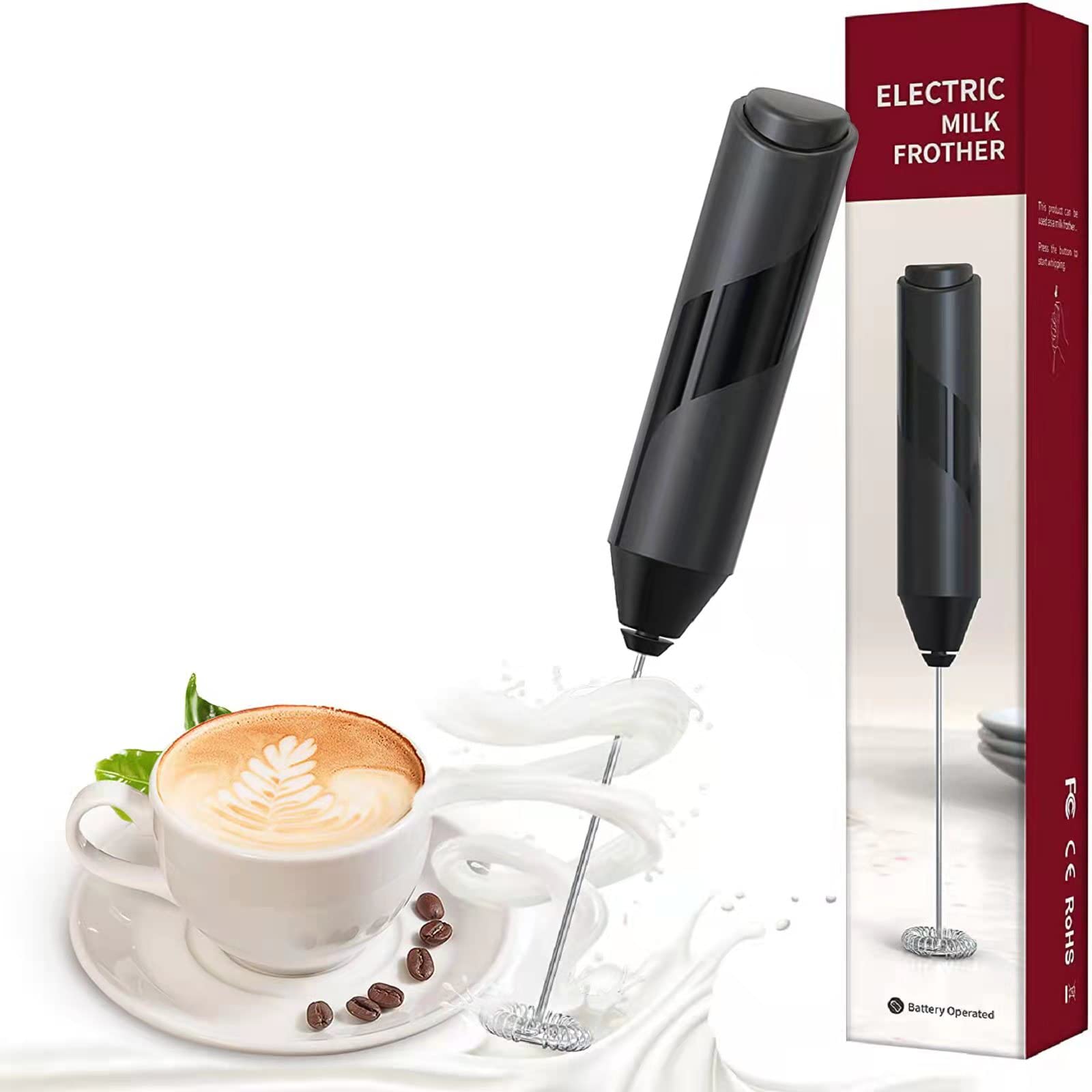 AMLINK Milk Frother Handheld, Electric Frothers, Coffee Frother Mini Whisk, Foam Maker, Drink Mixer for Coffee, Milk, Lattes, Cappuccino Cream Matcha (Black)
AMLINK مخلوط‌کن شیر دستی، مخلوط‌کن برقی، مخلوط‌کن قهوه کوچک، سازنده کف‌گیاهی، مخلوط‌کن نوشیدنی برای قهوه، شیر، لاته، کاپوچینو کرم و مچا (سیاه)