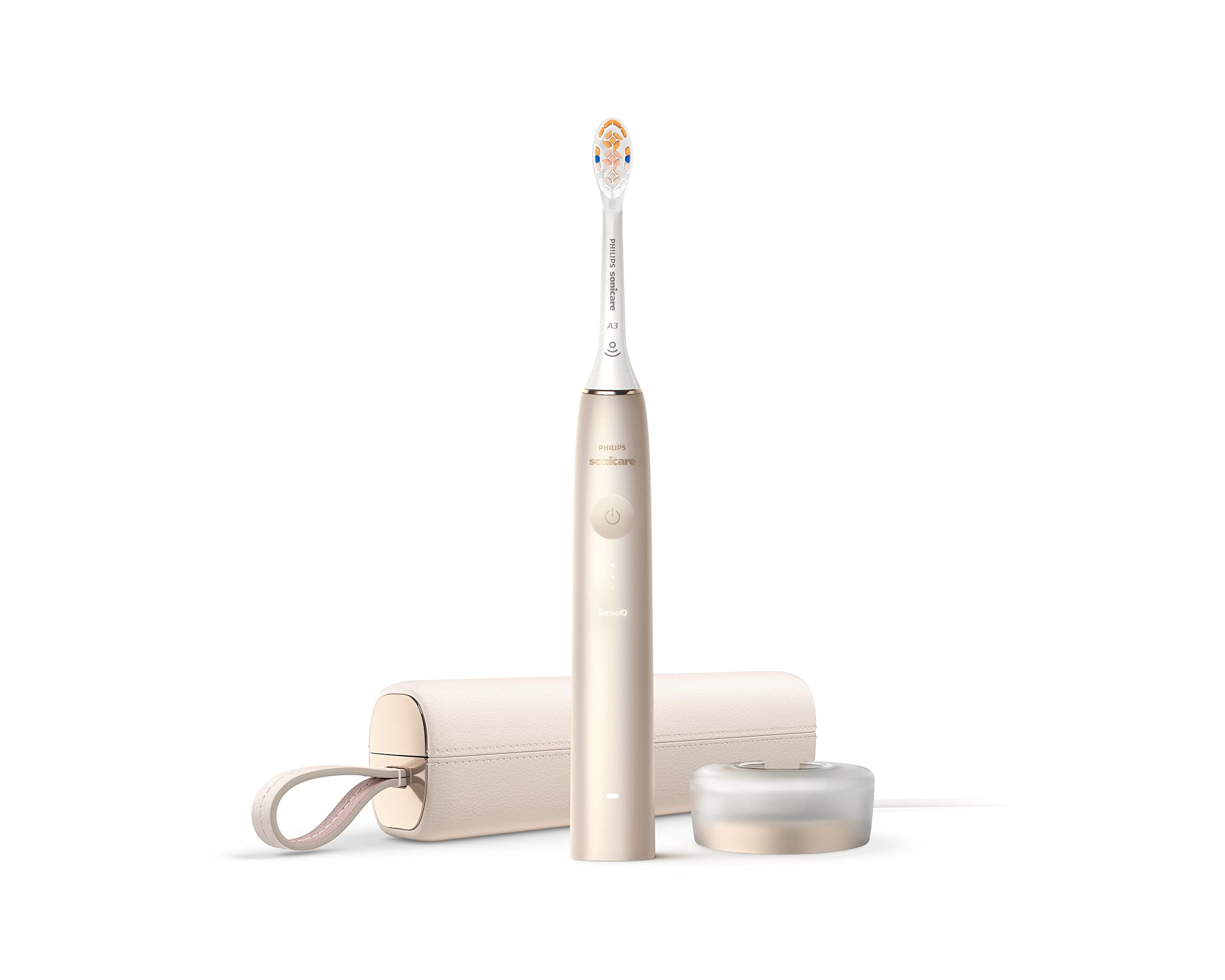مسواک برقی قابل شارژ Philips Sonicare 9900 Prestige با SenseIQ و پاوربندی هوشمند، HX9992/21، رنگ شامپاین، با 3 پین گواهی شده UAE