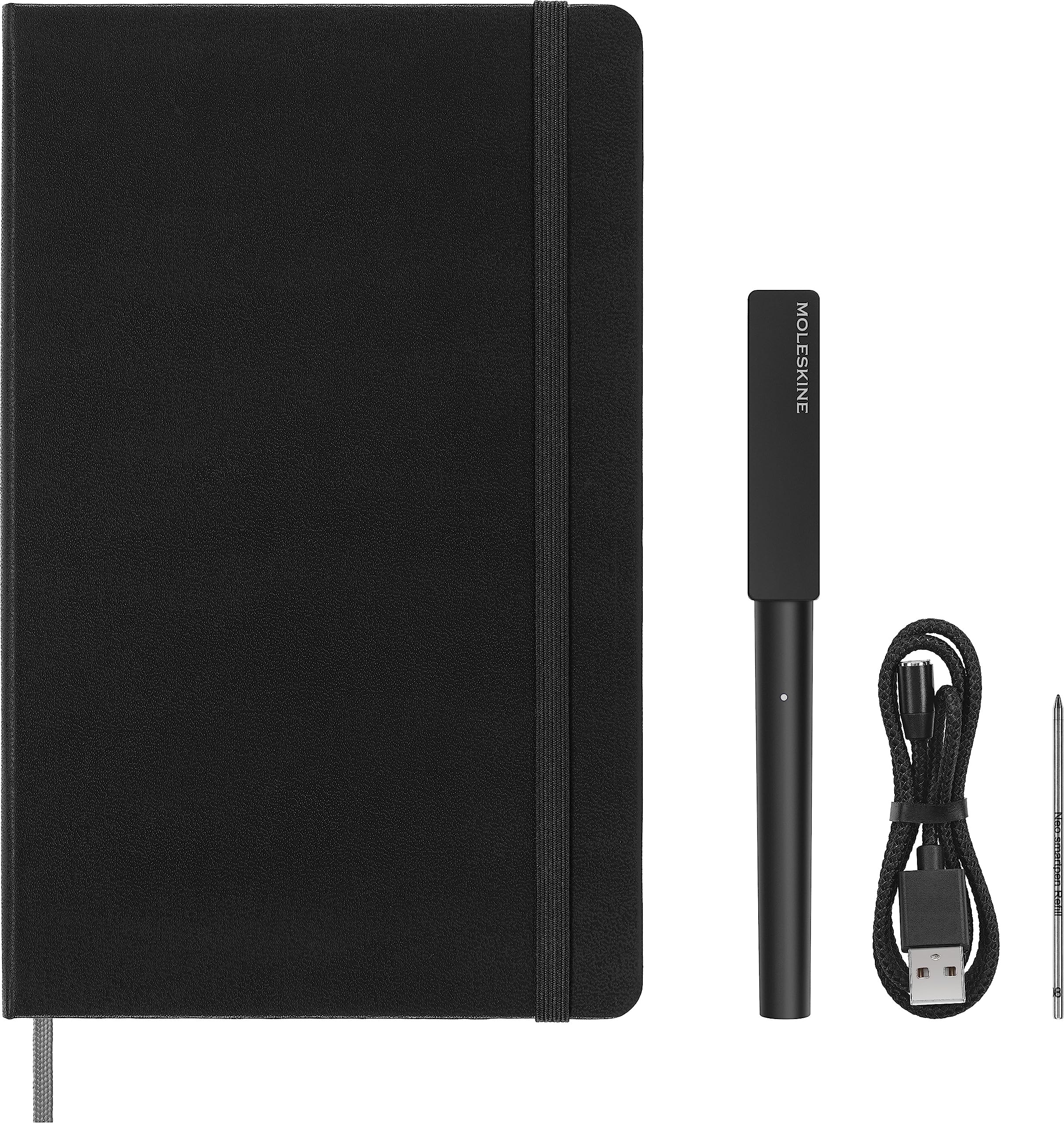 مداد هوشمند Moleskine Smart Writing Set Smart Notebook & New Smart Pen (2022) - ذخیره یادداشت‌های دست‌نوشته شده به صورت دیجیتال، با دفترچه‌ی متصل و برنامه Moleskine Notes (تنها سازگار با دفترچه‌های هوشمند Moleskine)