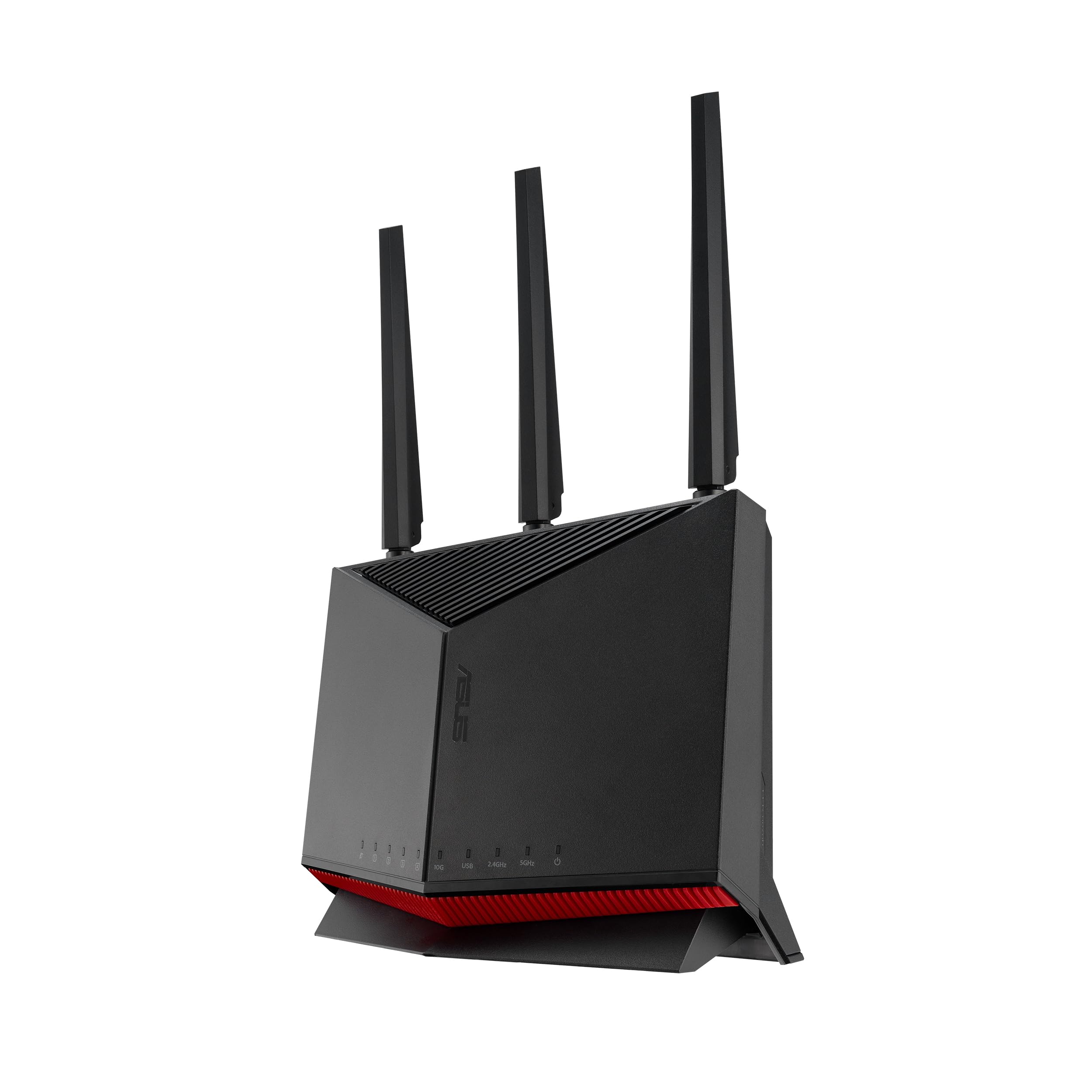 مسیریاب ASUS RT-BE86U BE6800 WiFi دو باندی 7: پشتیبانی از 4096-QAM، MLO، تشخیص AI WAN، AiMesh، امنیت شبکه بدون نیاز به اشتراک و ویژگی‌های VPN جامع، شبکه مهمان Pro - مشکی