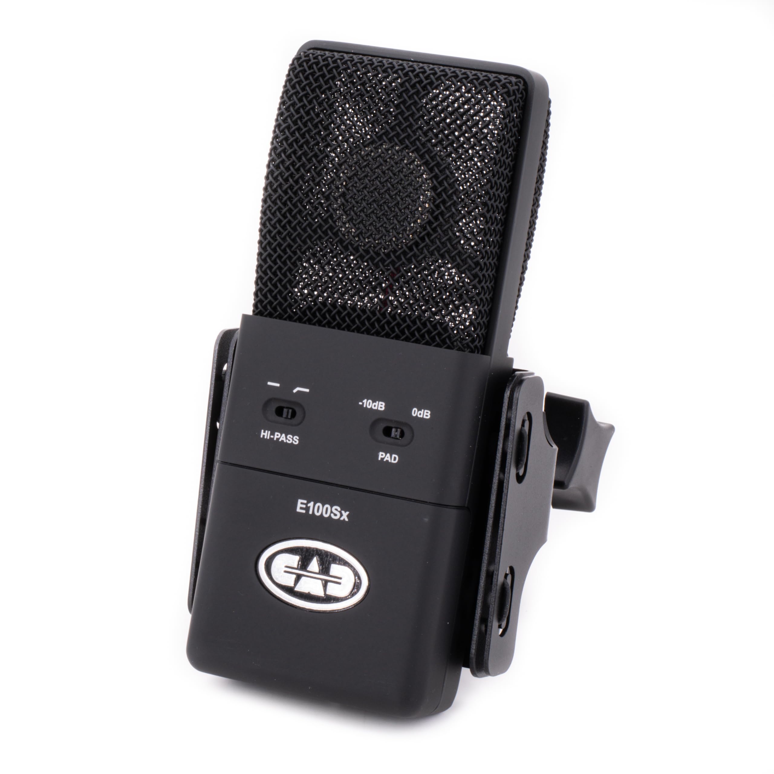میکروفون کاندنسر با دیافراگم بزرگ CAD Audio E100SX، سوپرکاردیویید، رنگ مشکی، XLR E100SP - پک استودیو