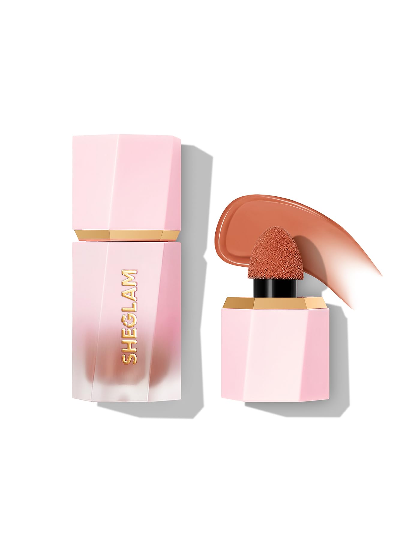 رژگونه مایع SHEGLAM Makeup - رنگ Bloom با پایان مات - رژگونه ژل کرم ضد آب و براق - با اپلیکاتور اسفنجی (رنگ Birthday Suit)