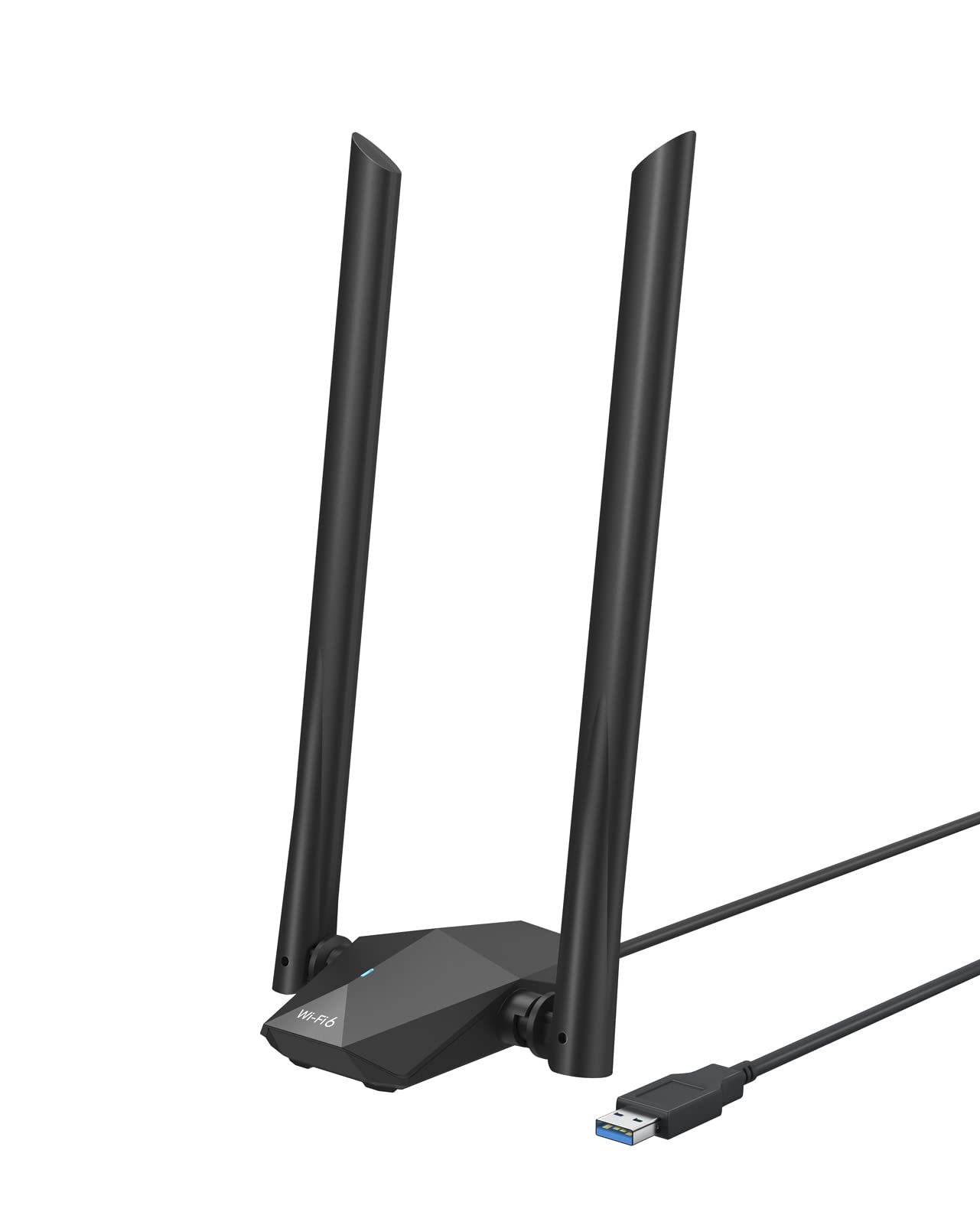آداپتور WiFi 6 یو اس بی BrosTrend AX1800 آداپتور بی سیم USB با برد بلند برای کامپیوتر شخصی لپ تاپ دسکتاپ 5 گیگاهرتز / 1201 مگابیت بر ثانیه + 2.4 گیگاهرتز / 574 مگابیت بر ثانیه دانگل بی سیم با 2 آنتن Wi-Fi با تقویت کننده قدرت بالا برای ویندوز 11/10 فقط