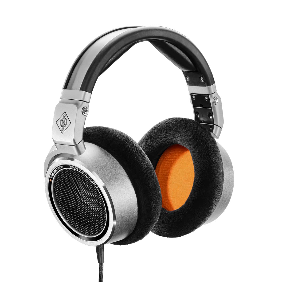 هدفون استودیویی باز دینامیک Neumann NDH 30 برای میکس و مسترینگ حرفه ای, پخش زنده, یوتیوب, پادکست, تولید, گوش دادن به موسیقی با کیفیت بالا, تیتانیوم 509111, اندازه بزرگ, سیم دار
