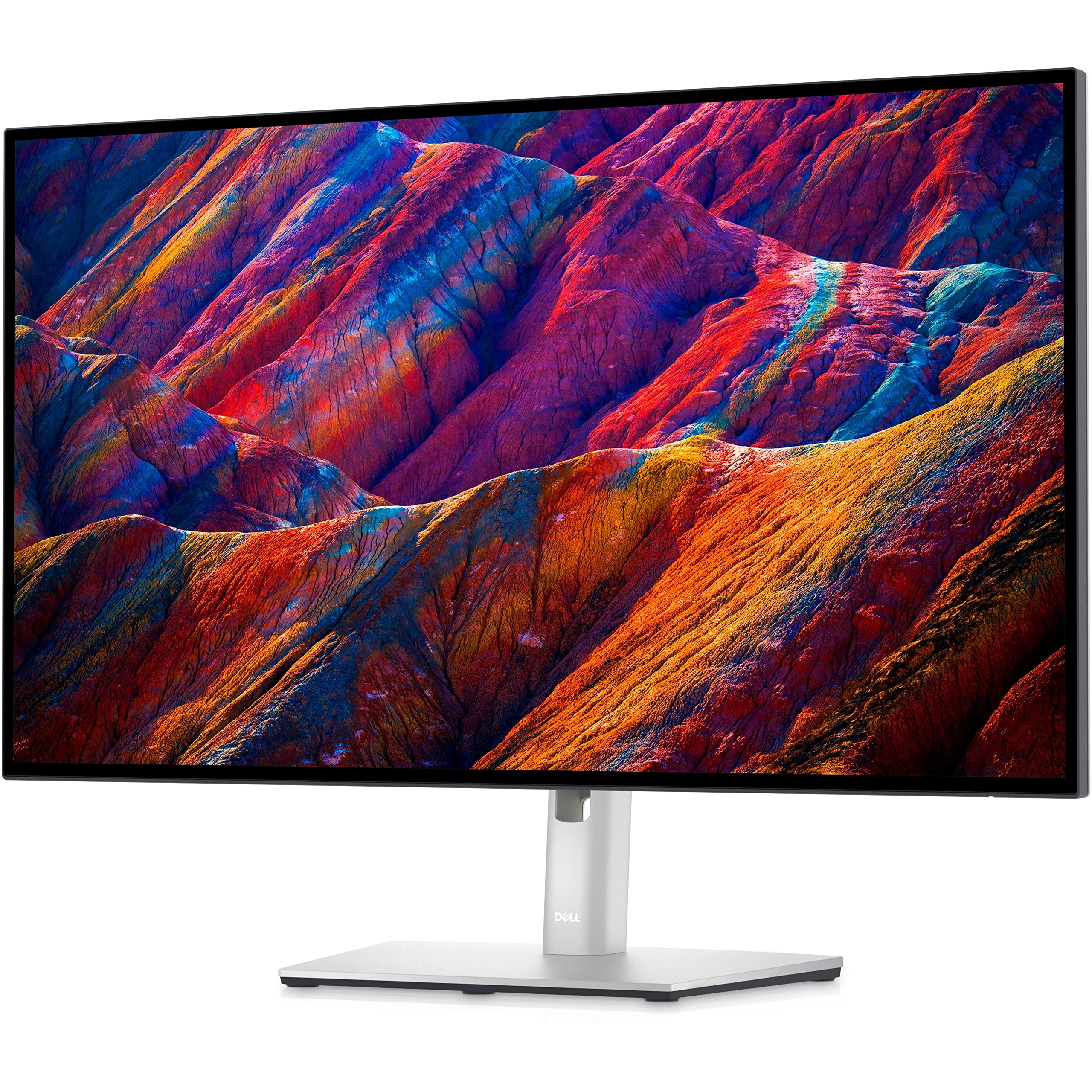 مانیتور Dell U2723QE UltraSharp 4K با Hub USB-C - نمایشگر 27 اینچی QHD (3840 x 2160) با نرخ تازه‌سازی 60Hz، زمان پاسخ 5 میلی‌ثانیه، 100٪ sRGB، قابل تنظیم ارتفاع/تیلت/چرخش/پیوت، 1.07 میلیارد رنگ - رنگ نقره ای پلاتینیوم 27 اینچی U2723QE