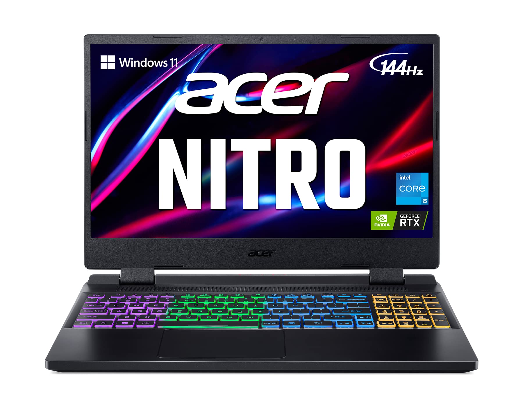 لپ تاپ بازی ایسر نیترو 5 AN515-58-527S | پردازنده اینتل کور i5-12500H | کارت گرافیک NVIDIA GeForce RTX 3060 | صفحه نمایش IPS 15.6 اینچ FHD 144Hz | حافظه 16GB DDR4 | حافظه داخلی 512GB PCIe Gen 4 SSD | Killer Wi-Fi 6 | صفحه کلید RGB