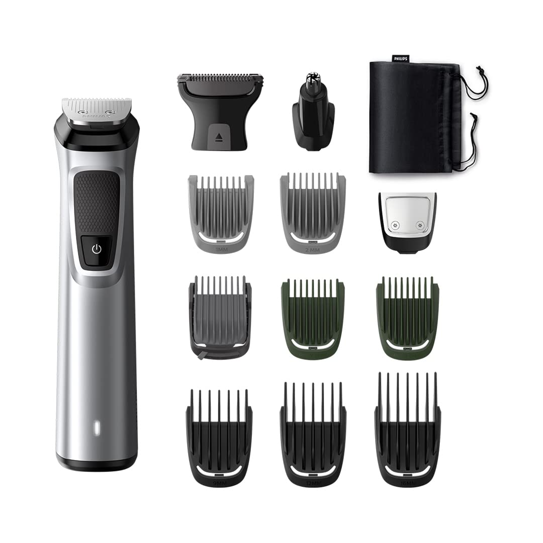 تراش مو Philips All-in-One برای مردان 13 در 1 صورت، بدن و قسمت های حساس | تکنولوژی DualCut | زمان کارکرد 120 دقیقه | شارژ سریع 5 دقیقه | گارانتی 3 ساله | نگهداری آسان | مدل MG7715 MG7715/65