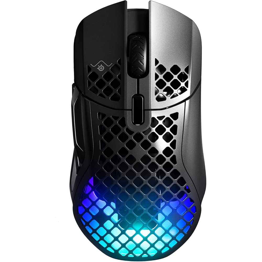 SteelSeries Aerox 5 یک موس بازی بی‌سیم فوق‌سبک با وزن ۷۴ گرم و ۹ دکمه، بلوتوث/۲.۴ گیگاهرتز، باتری ۱۸۰ ساعته، مقاوم در برابر آب با استاندارد IP54 برای کامپیوترهای شخصی/مک، بازی‌های اول شخص شوتر، موبا و بتل رویال، مشکی - Aerox 5 بی‌سیم مدل مشکی شرکت SteelSeries است.