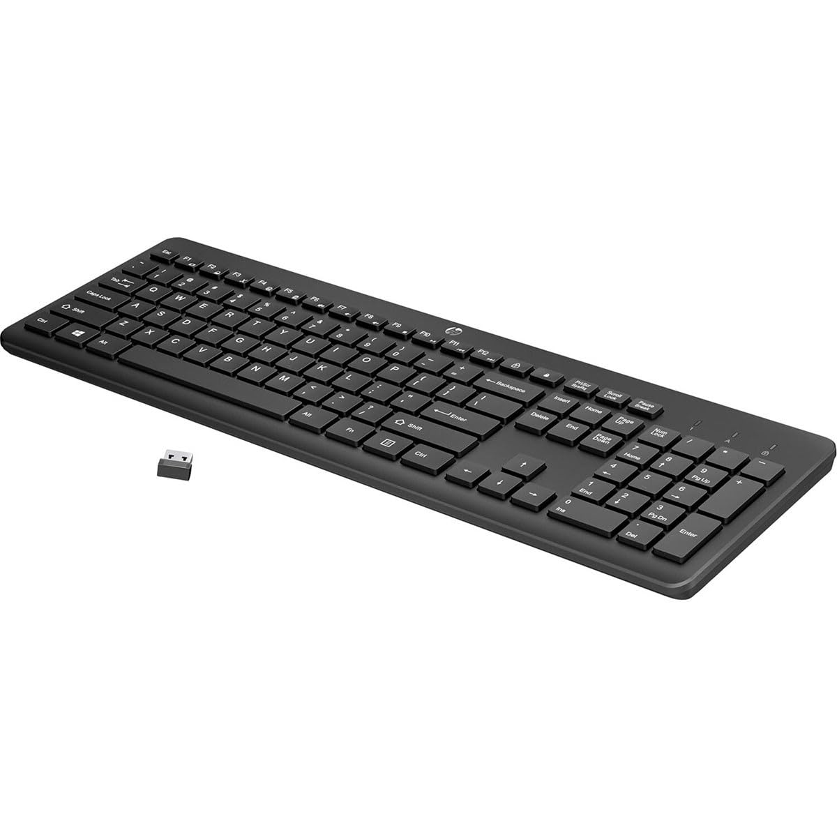 HP 230 کیبورد بیسیم - اتصال بلوتوث ۲.۴ گیگاهرتز - طراحی کم‌ارتفاع و ساکت - سازگار با ویندوز و مک او اس - قابل استفاده برای لپتاپ و کامپیوتر - دارای کلید‌های میانبر و پد عددی - عمر باتری طولانی