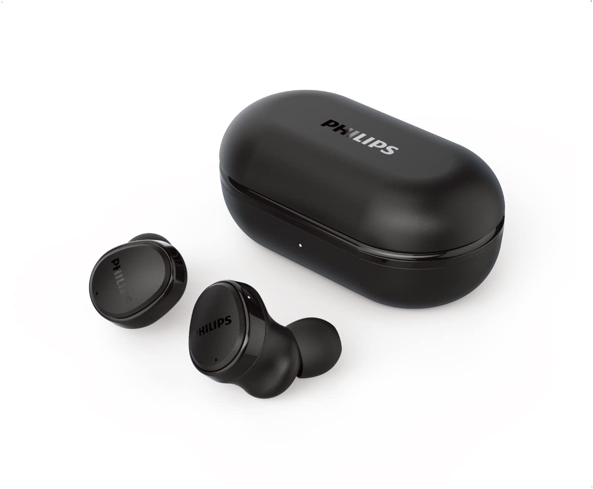 هدفون بی‌سیم PHILIPS T4556 با لغو نویز فعال (ANC) و مقاومت در برابر آب IPX4، سیاه سیاه ANC