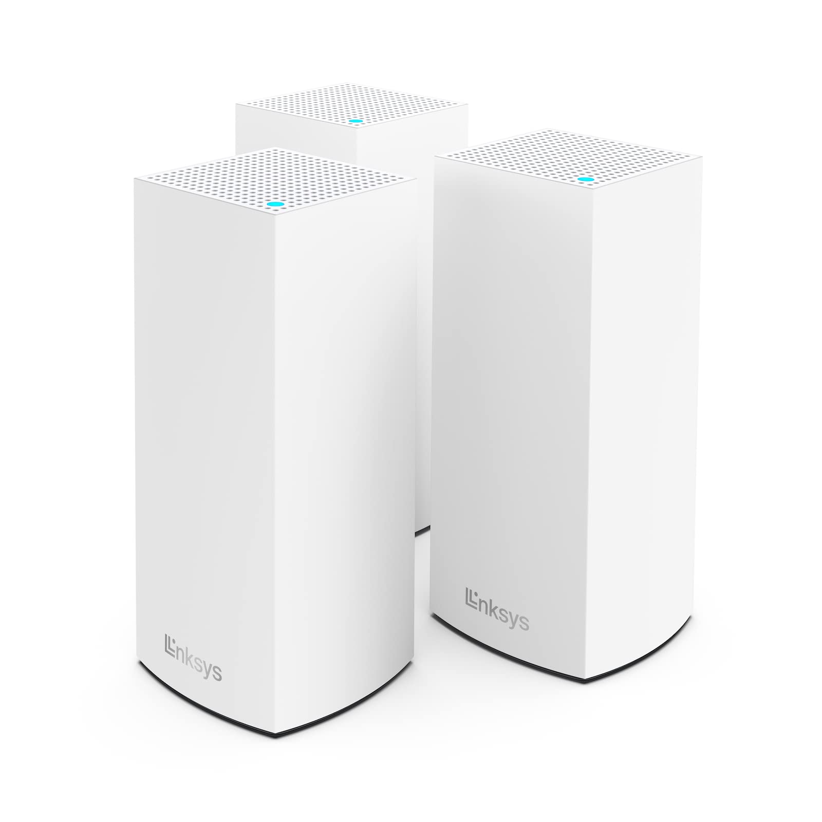 Linksys Atlas Pro 6 Velop سیستم وای فای 6 Mesh Whole Home دو باند Ax5400 روتر و اکستندر با پوشش تا 8100 فوت مربع، سرعت 4 برابر برای 90+ دستگاه، 3 بسته، سفید، MX5503-ME