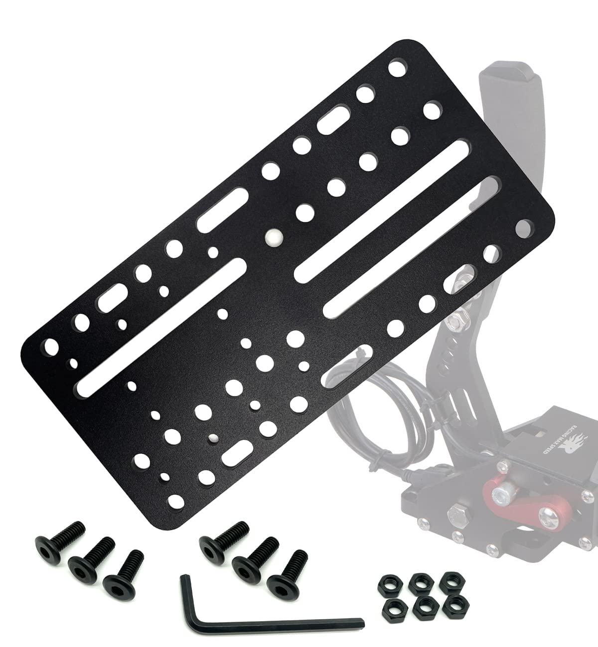 Universal Table Chair Mount Plate for USB Handbrake SIM Racing Shift Lever Compatible with Logitech Driving Force Shifter, Thrustmaster TH8A Shifter and SIM Racing Games USB Handbrake