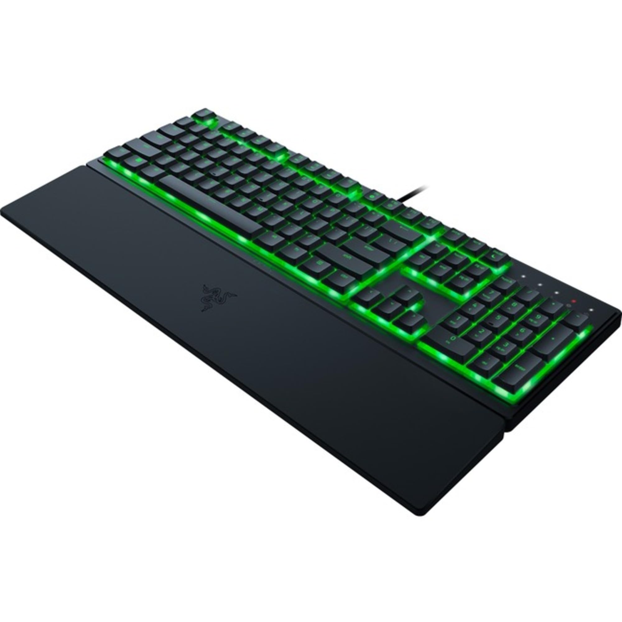 کیبورد بازی Razer Ornata V3 X: کلید‌های کم‌ارتفاع - سوئیچ‌های ممبرین سایلنت - کی‌کپ‌های پوشش داده شده UV - مقاوم در برابر ریزش مایعات - نورپردازی RGB Chroma - استراحت مچ دست ارگونومیک - مشکی کلاسیک