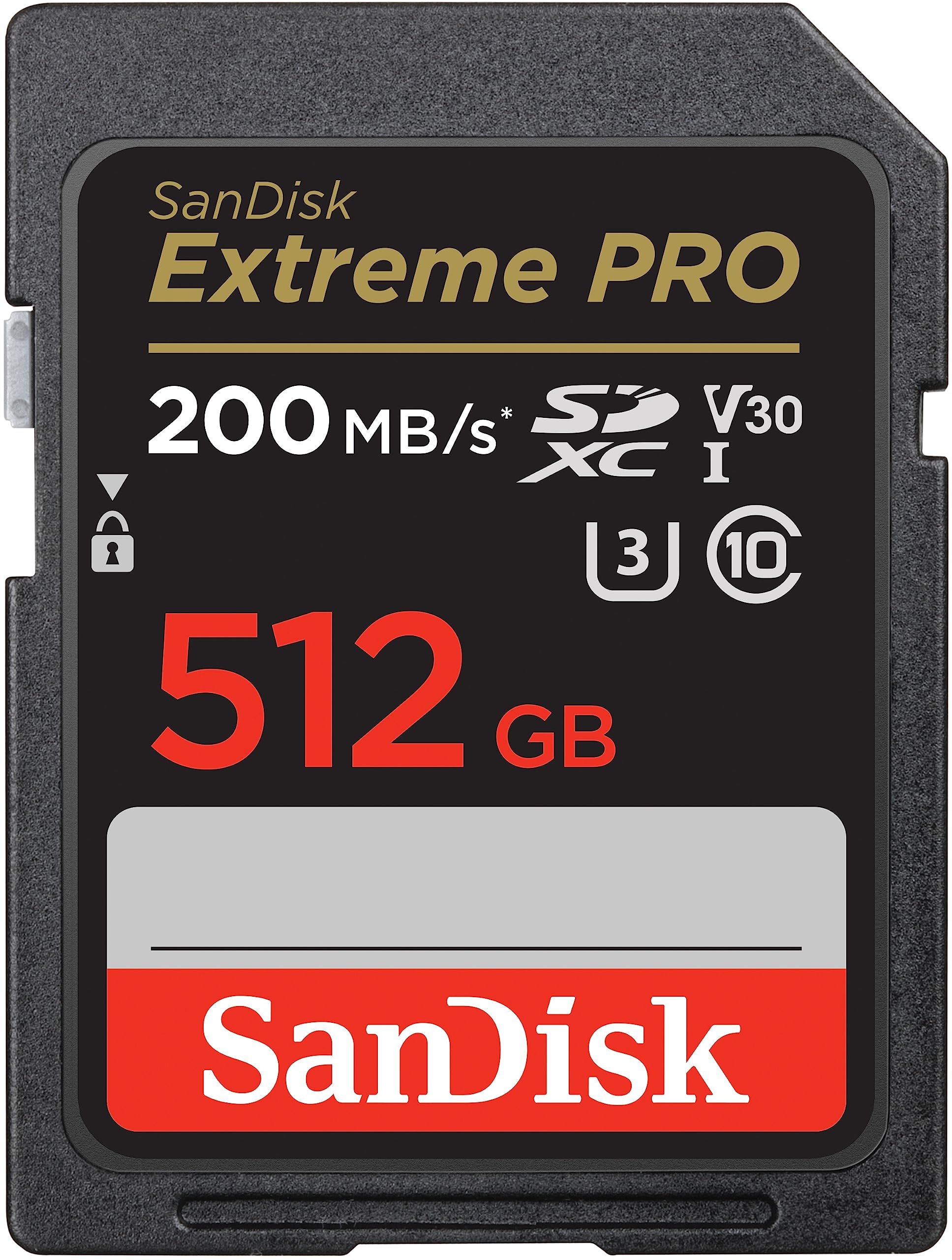 کارت حافظه SanDisk Extreme PRO SDXC با ظرفیت 512 گیگابایت + نرم افزار RescuePRO Deluxe، با سرعت تا 200 مگابایت بر ثانیه، UHS I، کلاس 10، U3، V30، مدل SDSDXXD 512G GN4IN، رنگ مشکی، فقط کارت حافظه 512 گیگابایت