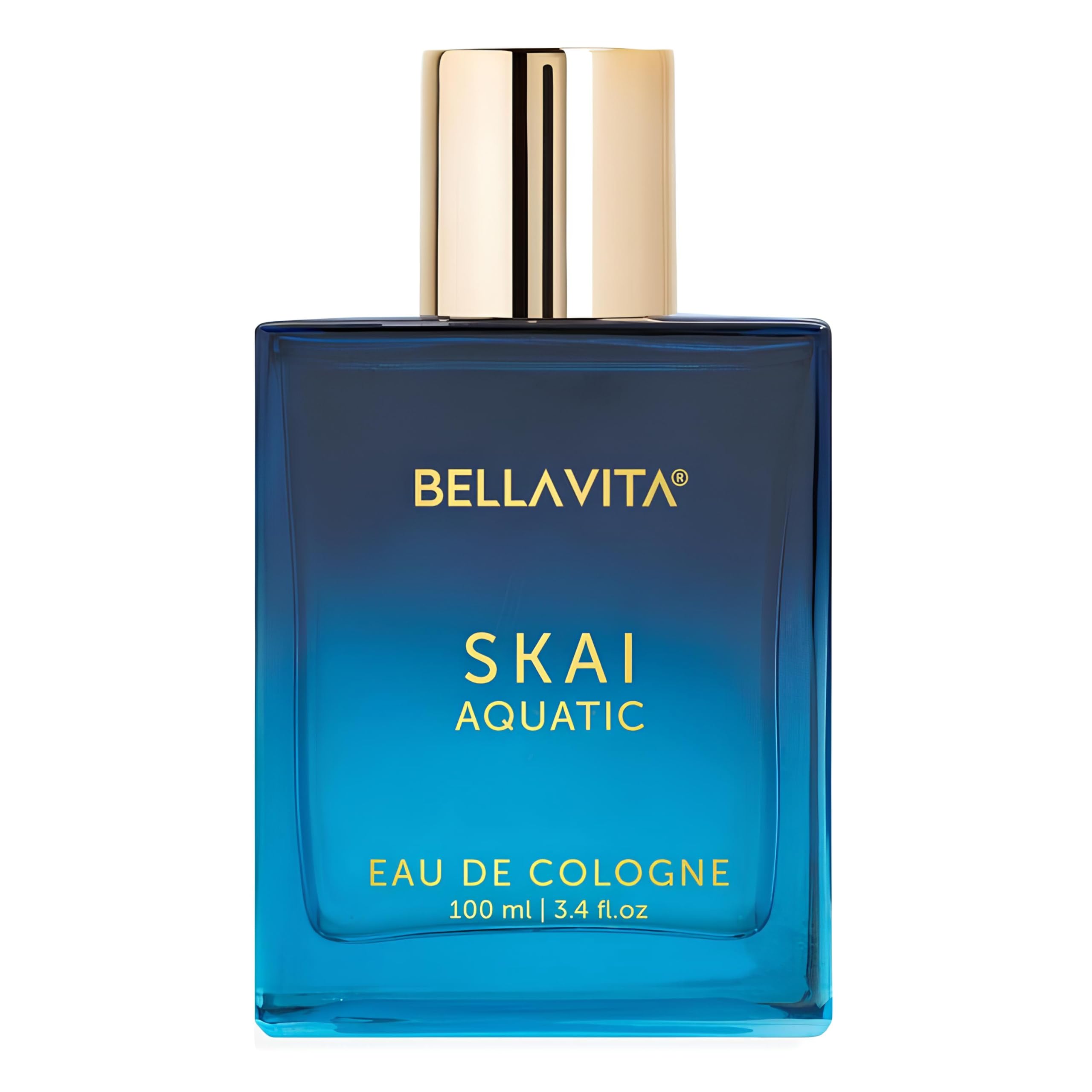 BellaVita Luxury SKAI آکواتیک کلون برای مردان | بوی تازه برگاموت و فلفل صورتی | عطر مردانه با روغن عطری 20٪ غلیظ | اسپری گیاهی | هدیه برای مردان، عطر، 100 میلی لیتر
