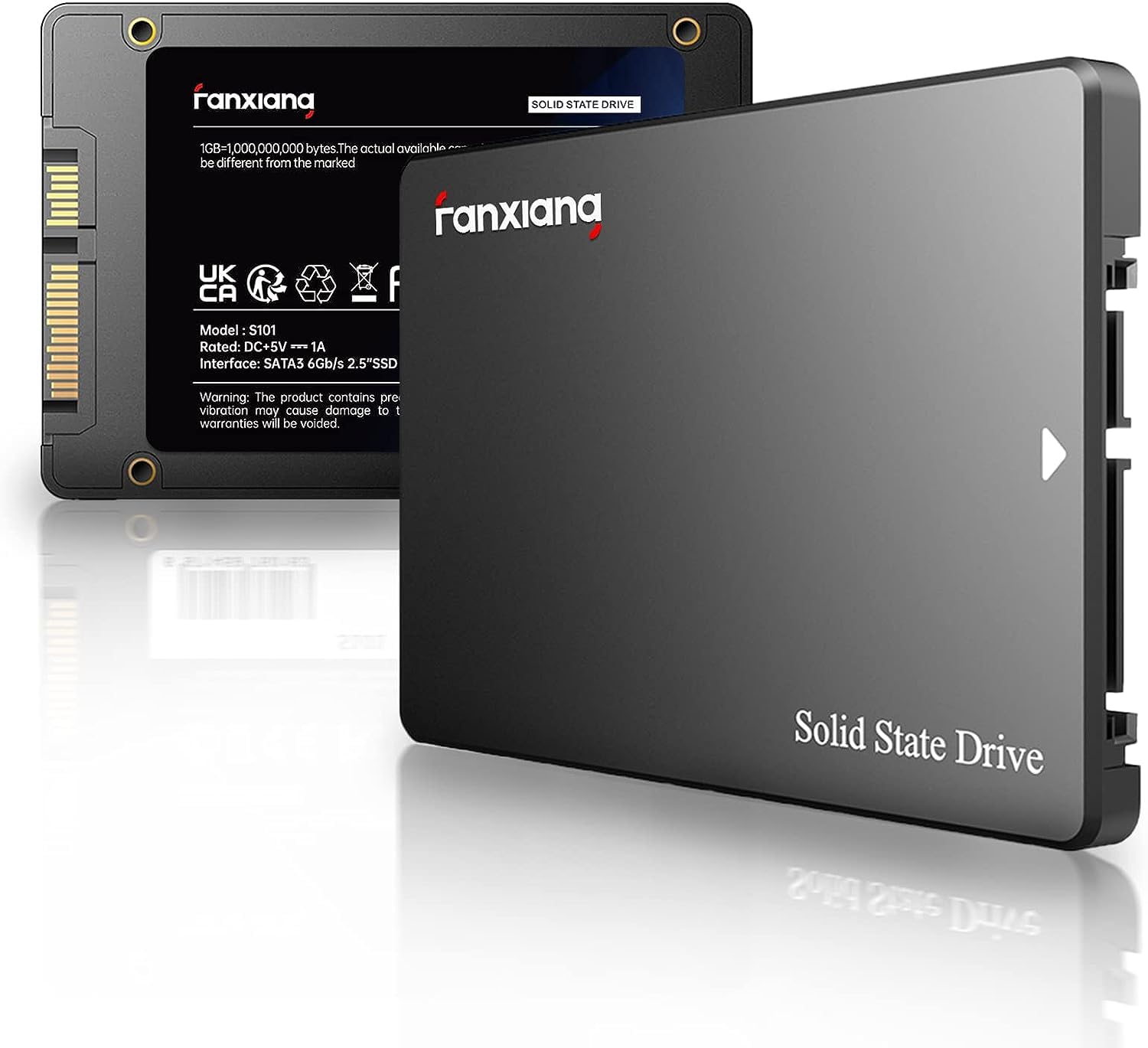 فن‌‌شانگ S101 SATA SSD 1TB 2.5 اینچ داخلی حافظه‌های جامد - SATA III 6 گیگابایت بر ثانیه، تا 550 مگابایت بر ثانیه، سازگار با لپ‌تاپ و رایانه‌های رومیزی