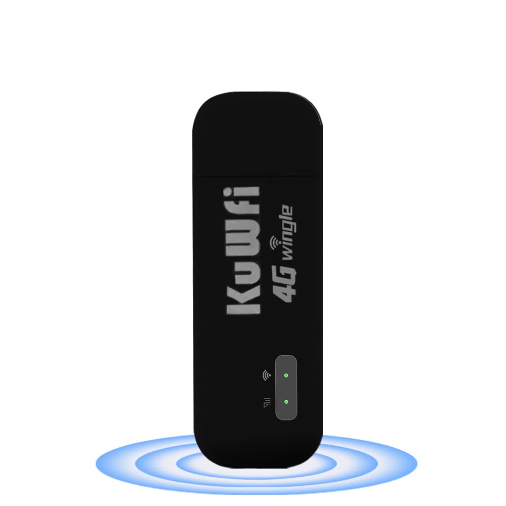 مودم WiFi 4G KuWFi، دانگل WiFi USB 150 مگابیت بر ثانیه با درگاه کارت SIM وای فای تلفن همراه با روتر شبکه قابل حمل کوچک برای سفر به اروپا و خاورمیانه UF928-U8