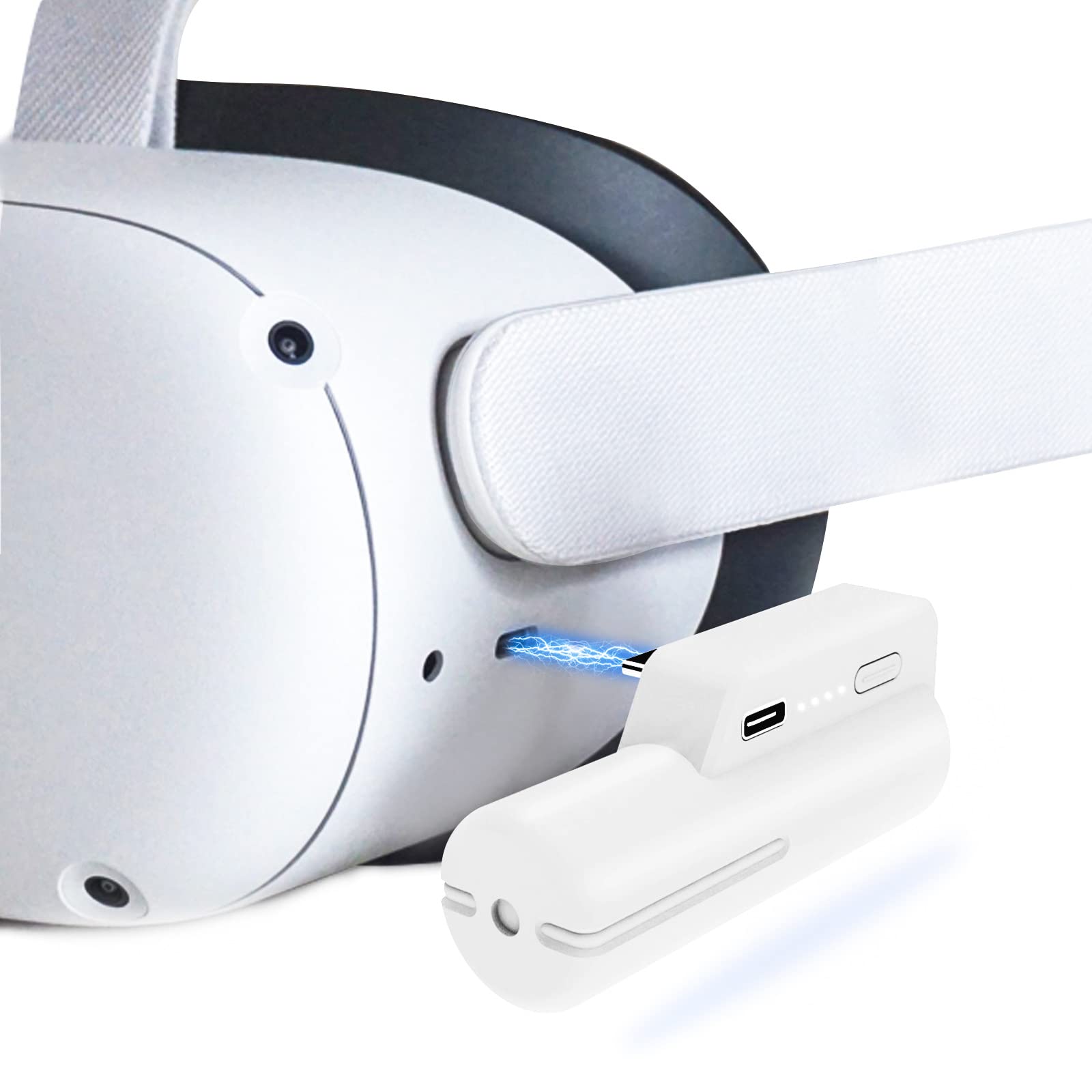 باتری اضافی قابل حمل Barbuk VR Power Bank برای Oculus Quest 2 کاملاً سبک وزن مناسب برای استفاده با Oculus Elite Strap و گوشی‌های همراه با پورت Type-C