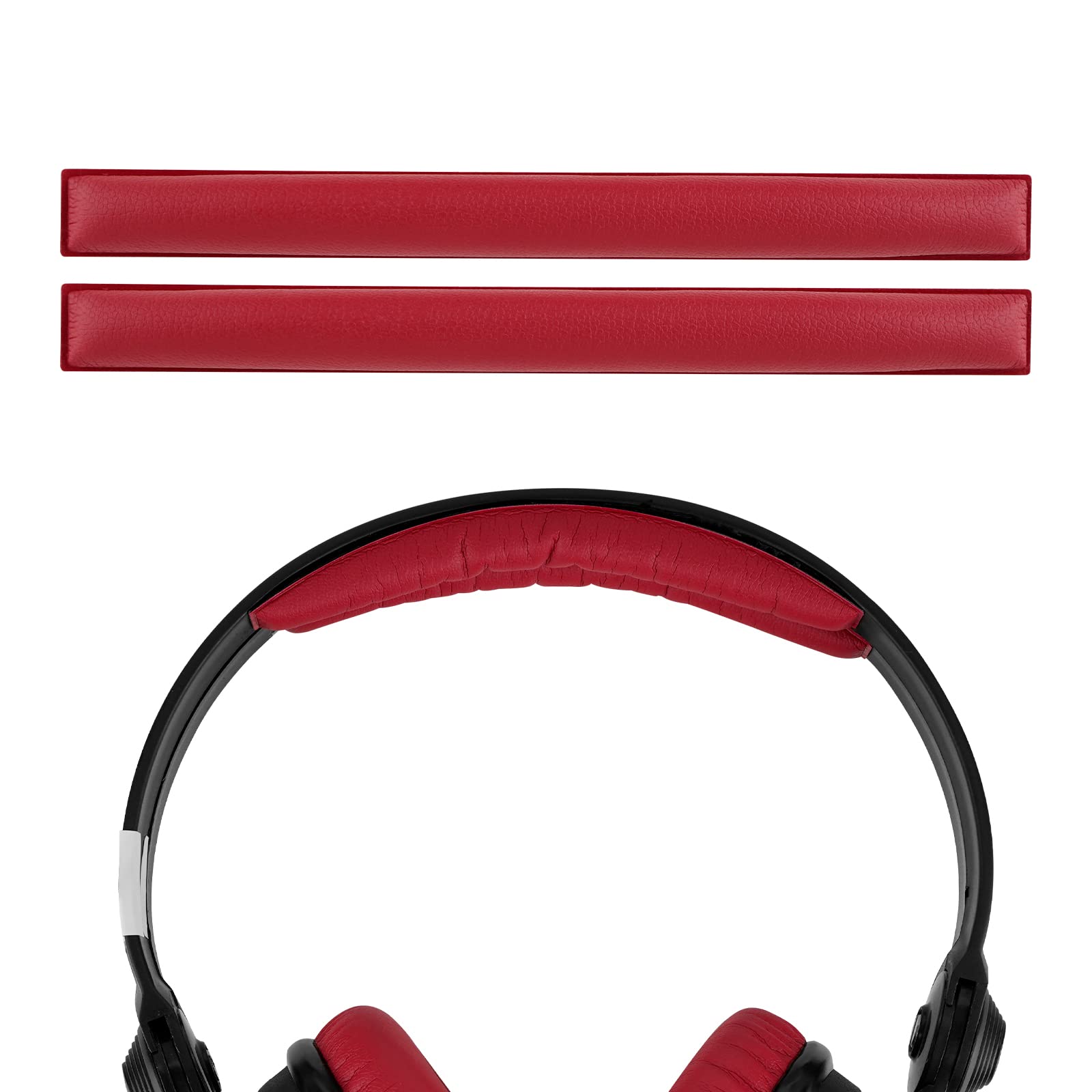 پد بند سر گیکریا سازگار با هدفون‌های Sennheiser HD 25 / 25II / 25Plus / 25-13 / 25SP / 25Aluminium / 25Special Edition، قطعه یدکی باند تعویض (قرمز 2 بسته)
