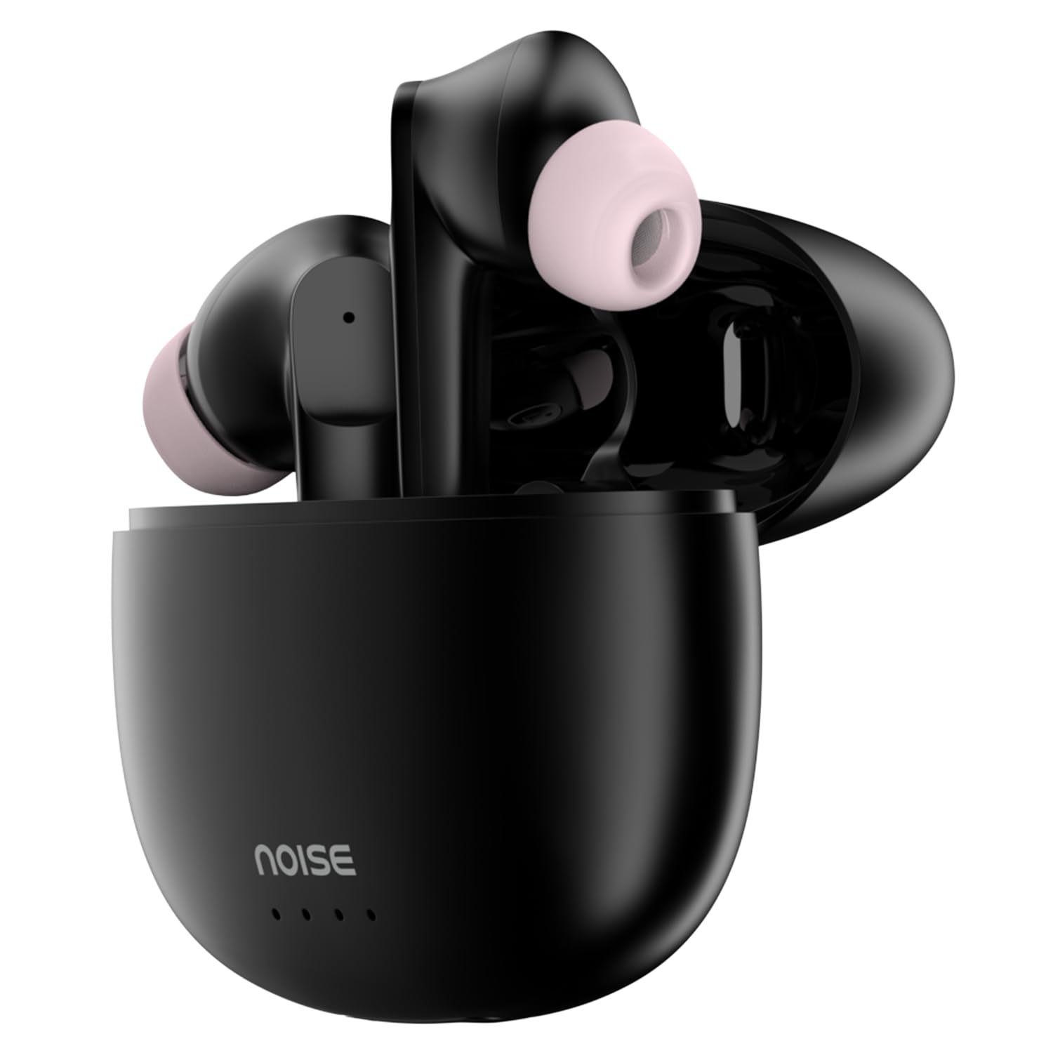گوشی‌های بی‌سیم Noise Buds VS104 با 45 ساعت پخش، چهار میکروفون با ENC، شارژ سریع (10 دقیقه=200 دقیقه)، درایور 13 میلیمتری، کم تاخیر، بلوتوث v5.2 (مشکی زغالی)