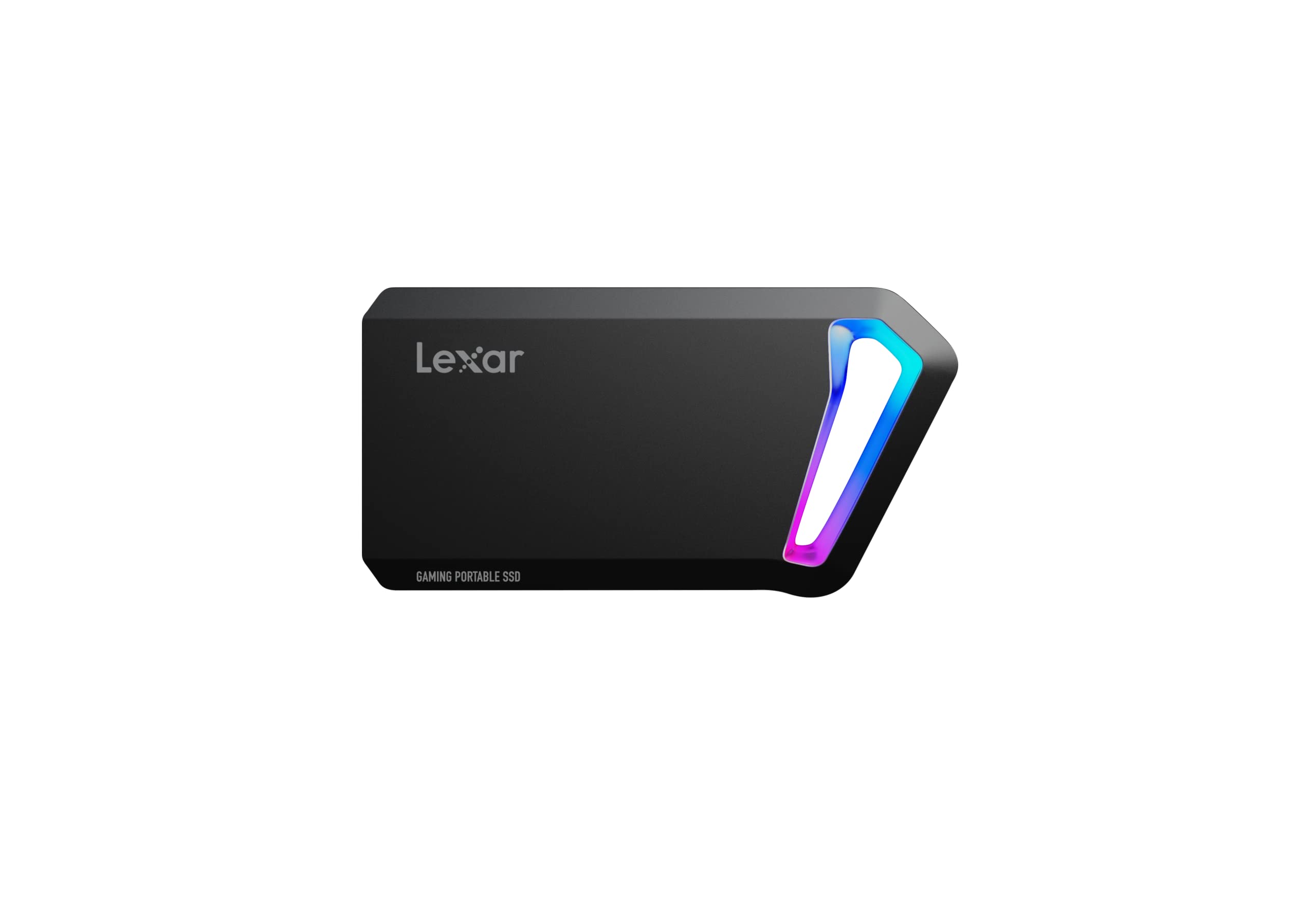 Lexar SL660 Blaze 512 گیگابایت Gaming Portable External SSD، تا 2000 مگابایت بر ثانیه خواندن، RGB LED، USB 3.2 Gen 2x2، عملکرد NVMe LSL660X512G RNNNU، سیاه 2000/1900 مگابایت بر ثانیه (RGB) 512 گیگابایت