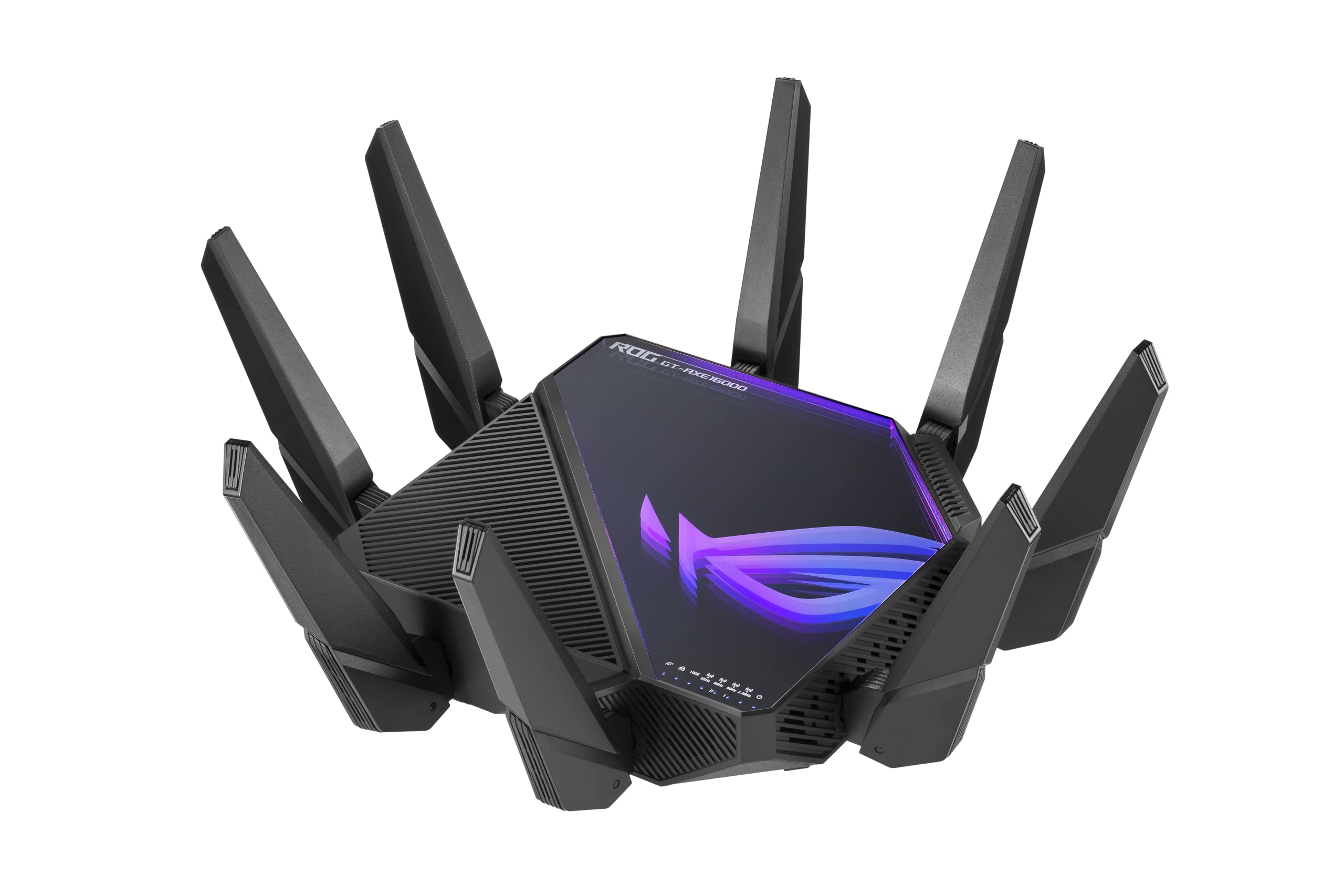 روتر بازی ASUS ROG Rapture WiFi 6E (GT-AXE16000) - چهار باند، آماده 6 گیگاهرتز، دو پورت 10G، پورت 2.5G WAN، پشتیبانی از AiMesh، شتابدهنده بازی سه سطحی، امنیت زندگی اینترنتی مادام العمر، Instant Guard AXE16000 | WiFi 6E | پورت 10G